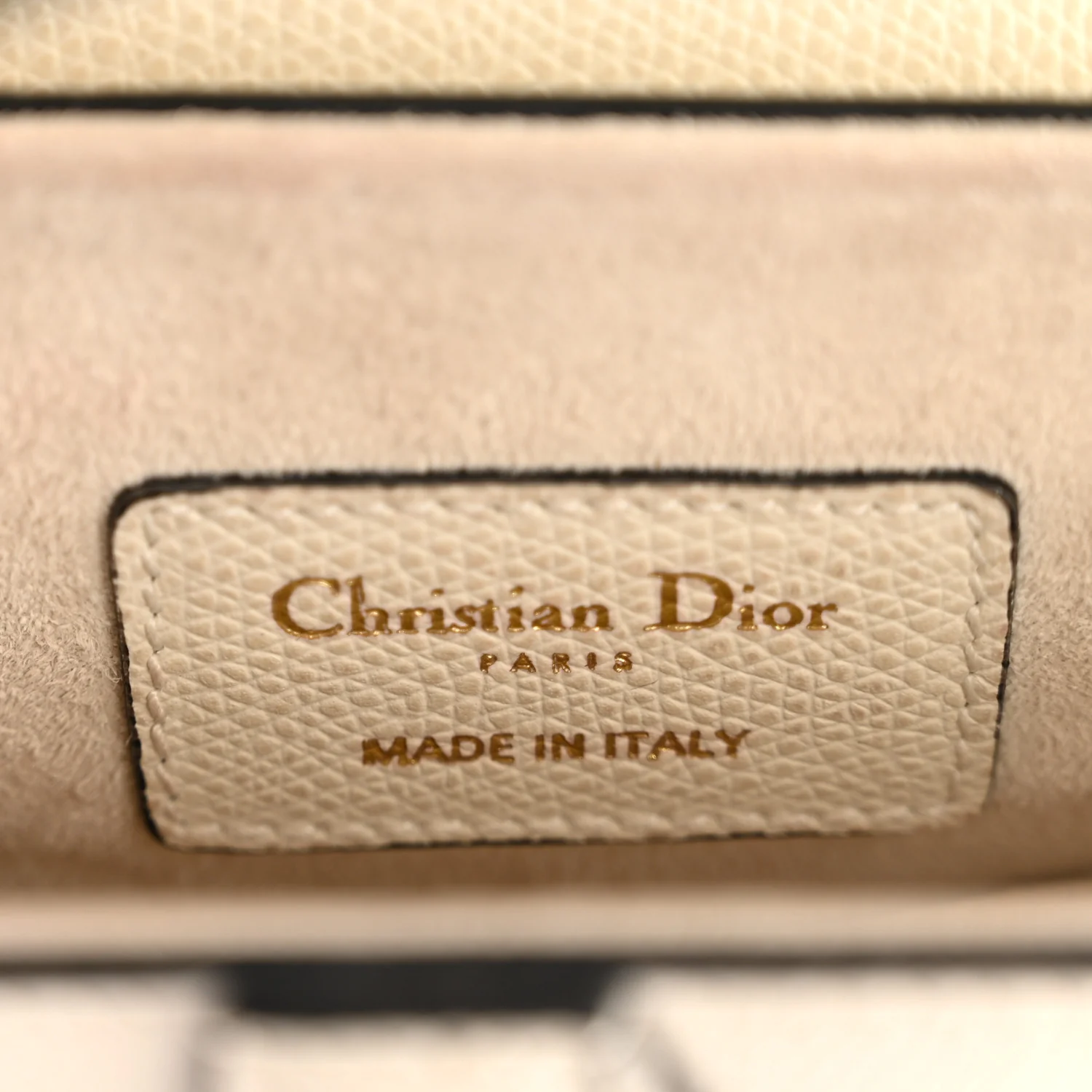 Grained Calfskin Mini Saddle Bag White - Image 6