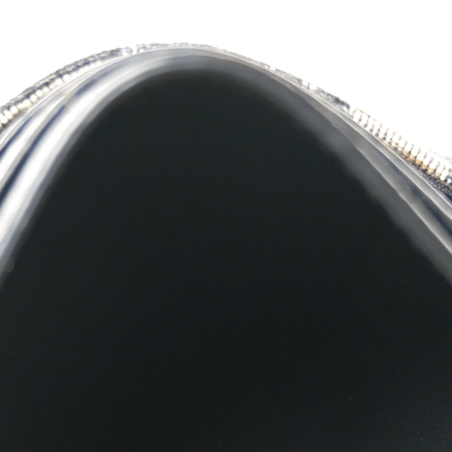 Grained Calfskin Oblique Card Holder Black - Image 5