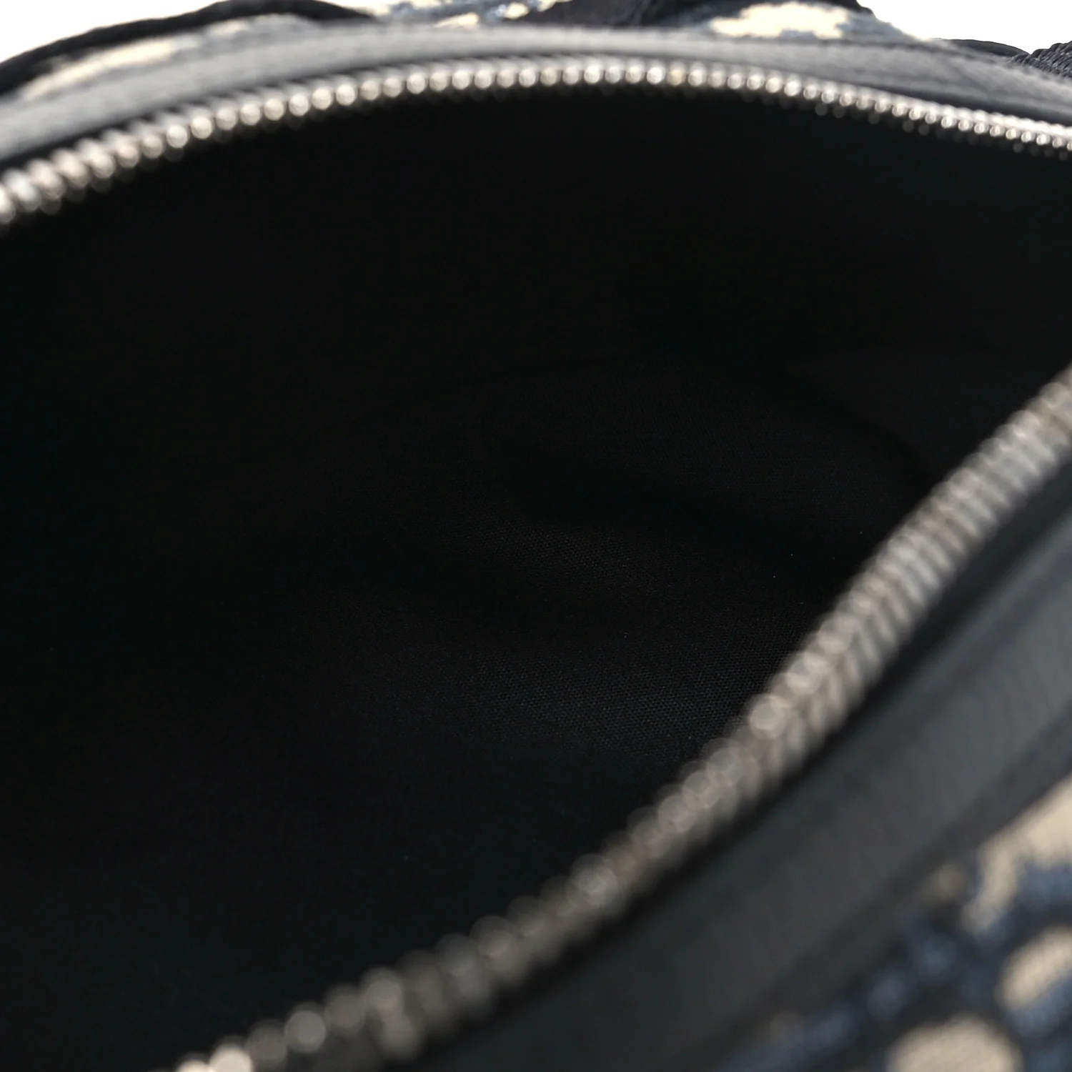 Grained Calfskin Oblique Scarab Sling Bag Blue Black - Image 4