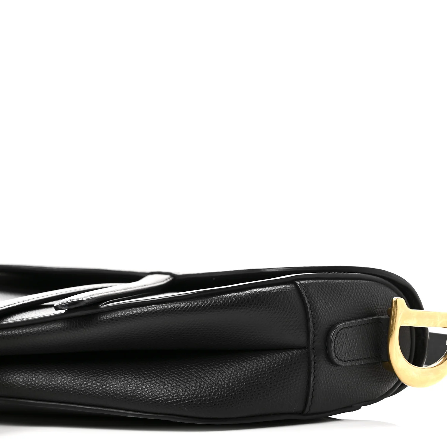 Grained Calfskin Saddle Bag Black - Image 10