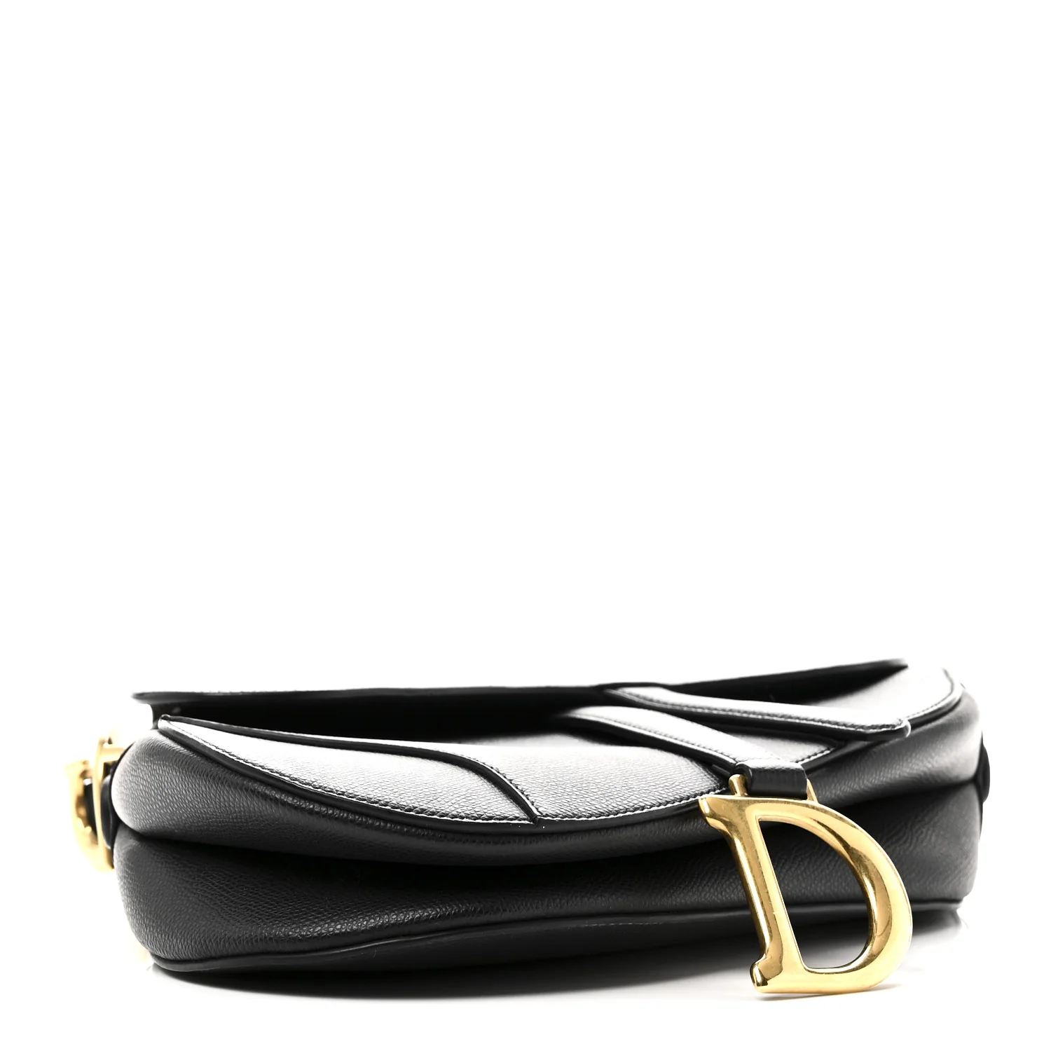 Grained Calfskin Saddle Bag Black - Image 4