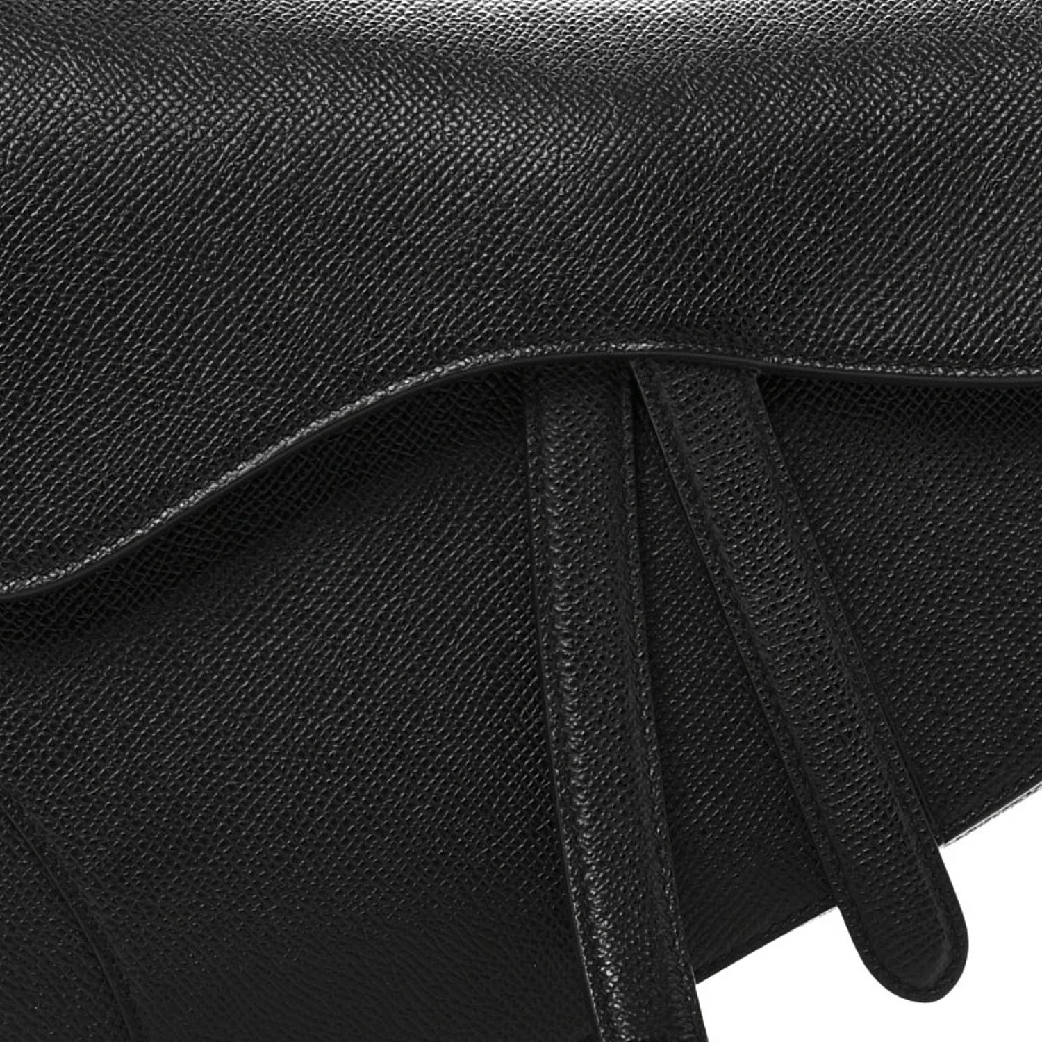Grained Calfskin Saddle Bag Black - Image 8
