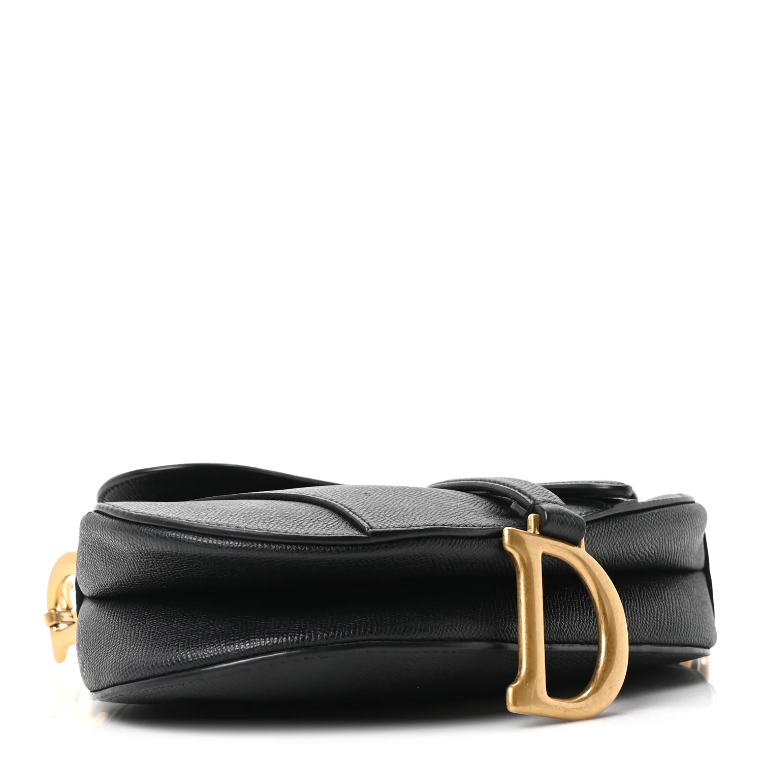 Grained Calfskin Saddle Bag Black - Image 4