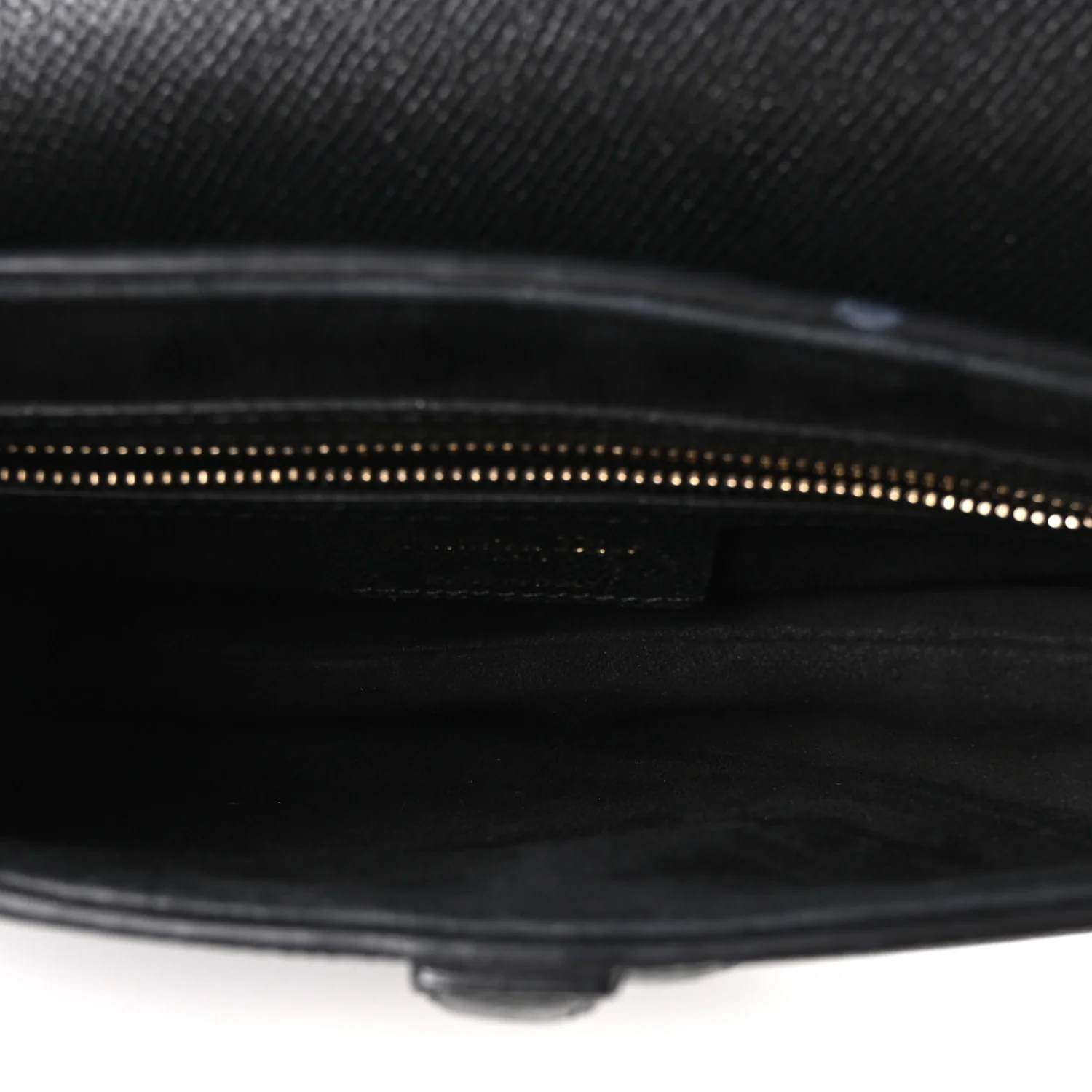 Grained Calfskin Saddle Bag Black - Image 5