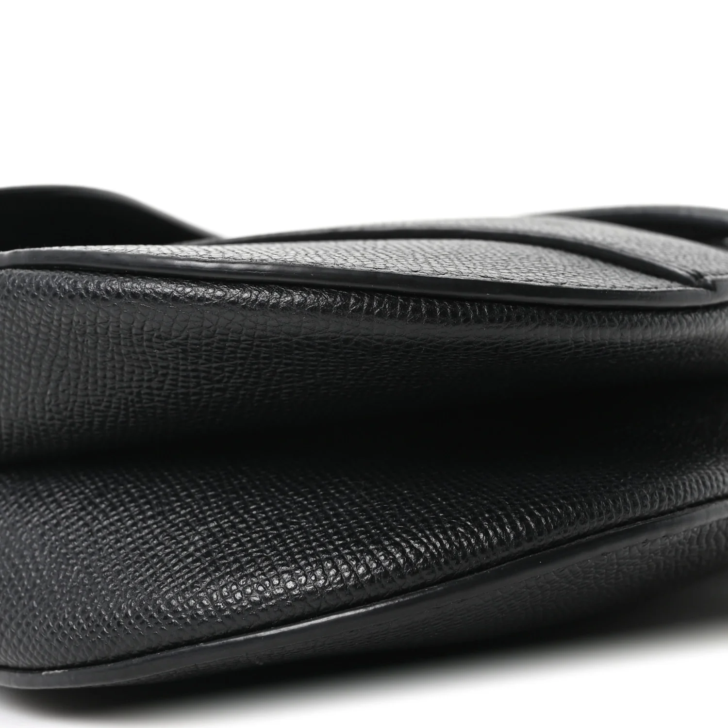 Grained Calfskin Saddle Bag Black - Image 9