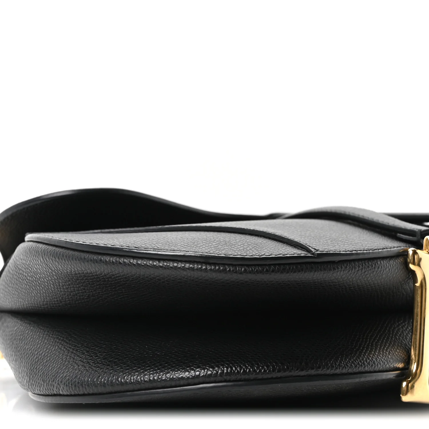 Grained Calfskin Saddle Bag Black - Image 9
