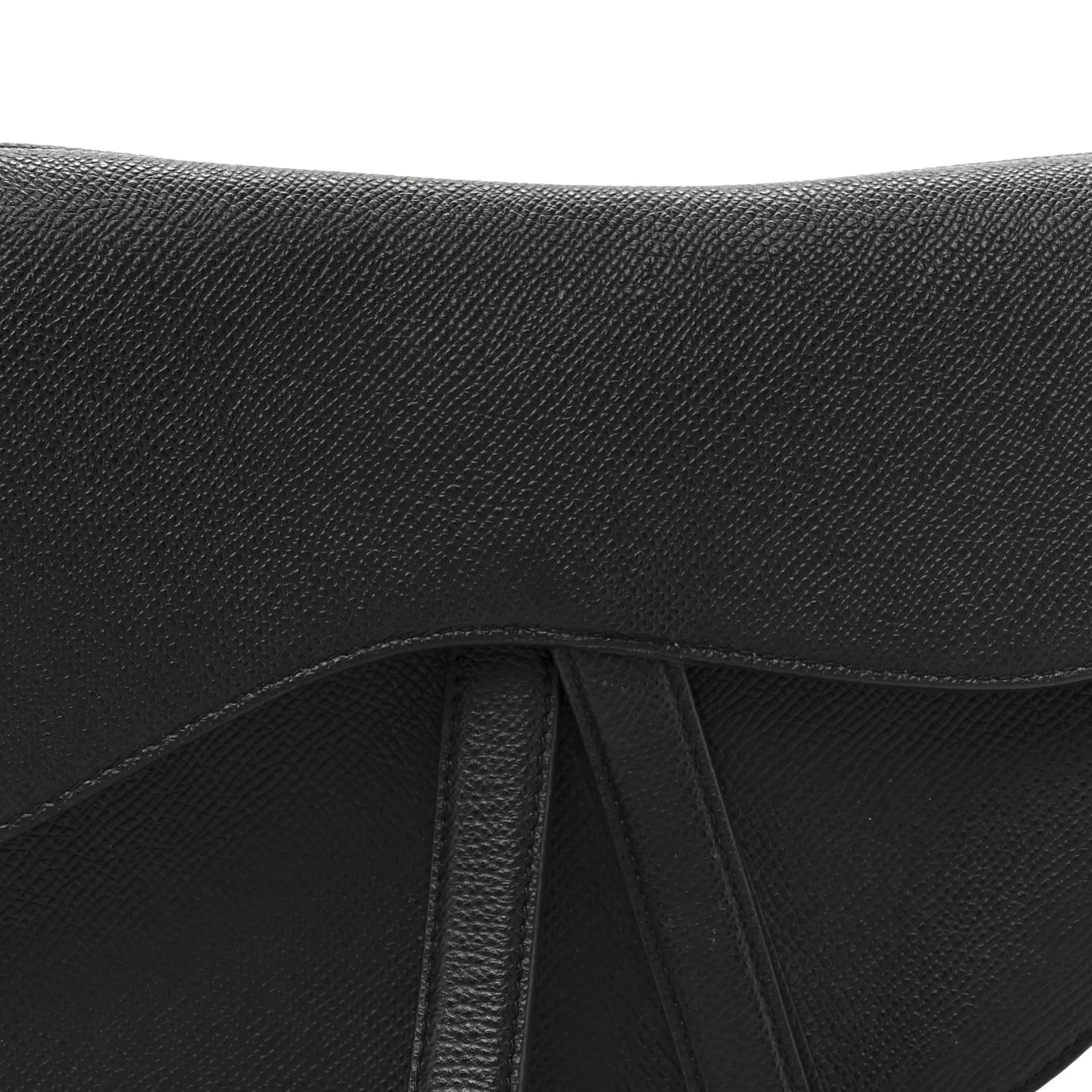 Grained Calfskin Saddle Bag Black - Image 8
