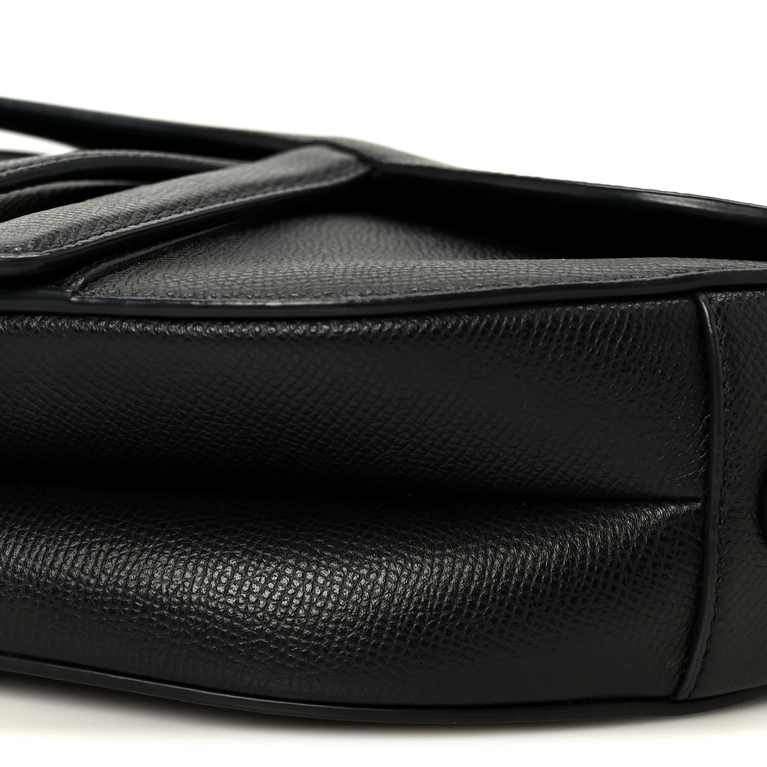Grained Calfskin Saddle Bag Black - Image 10