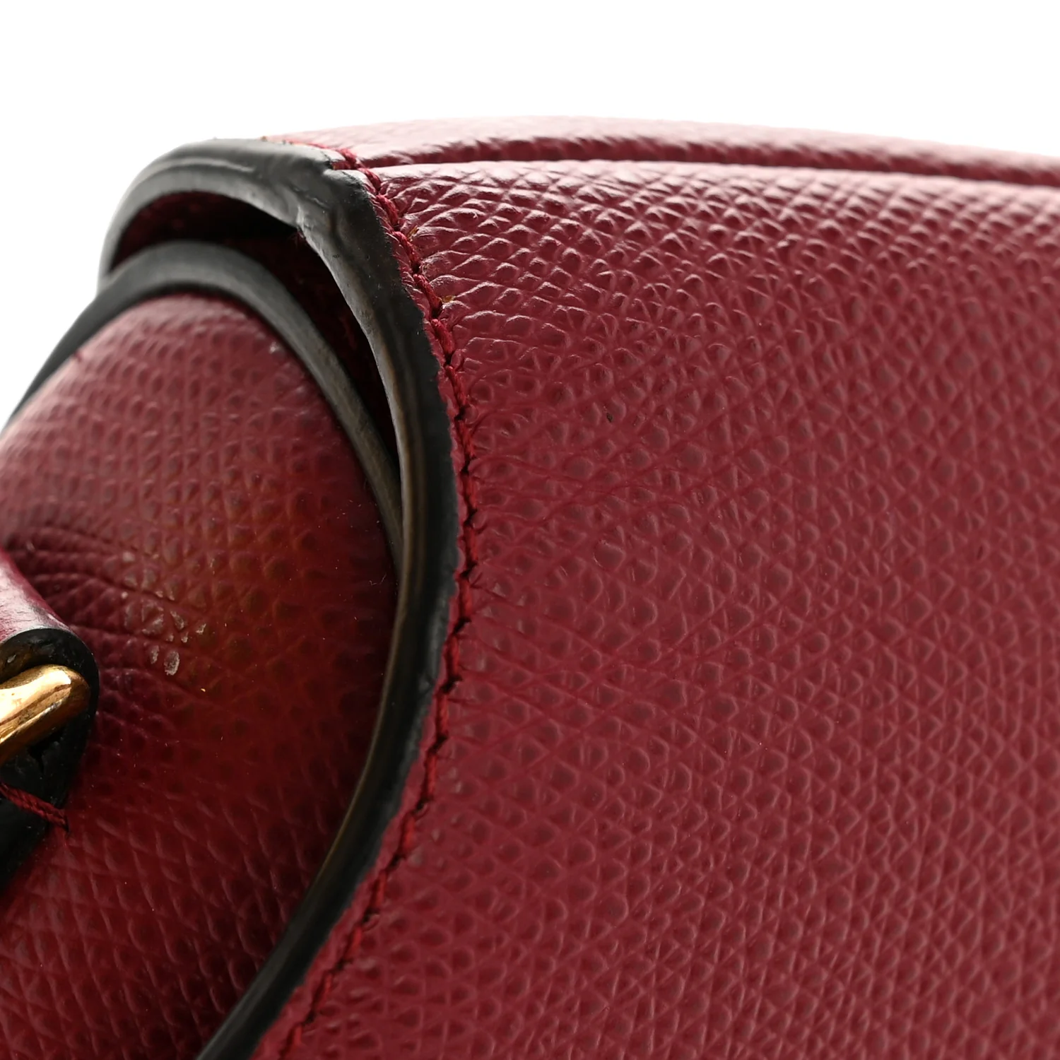 Grained Calfskin Saddle Bag Red - Image 14