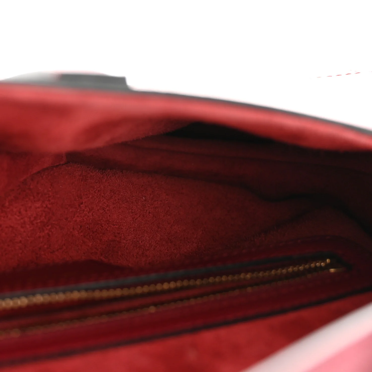 Grained Calfskin Saddle Bag Red - Image 5