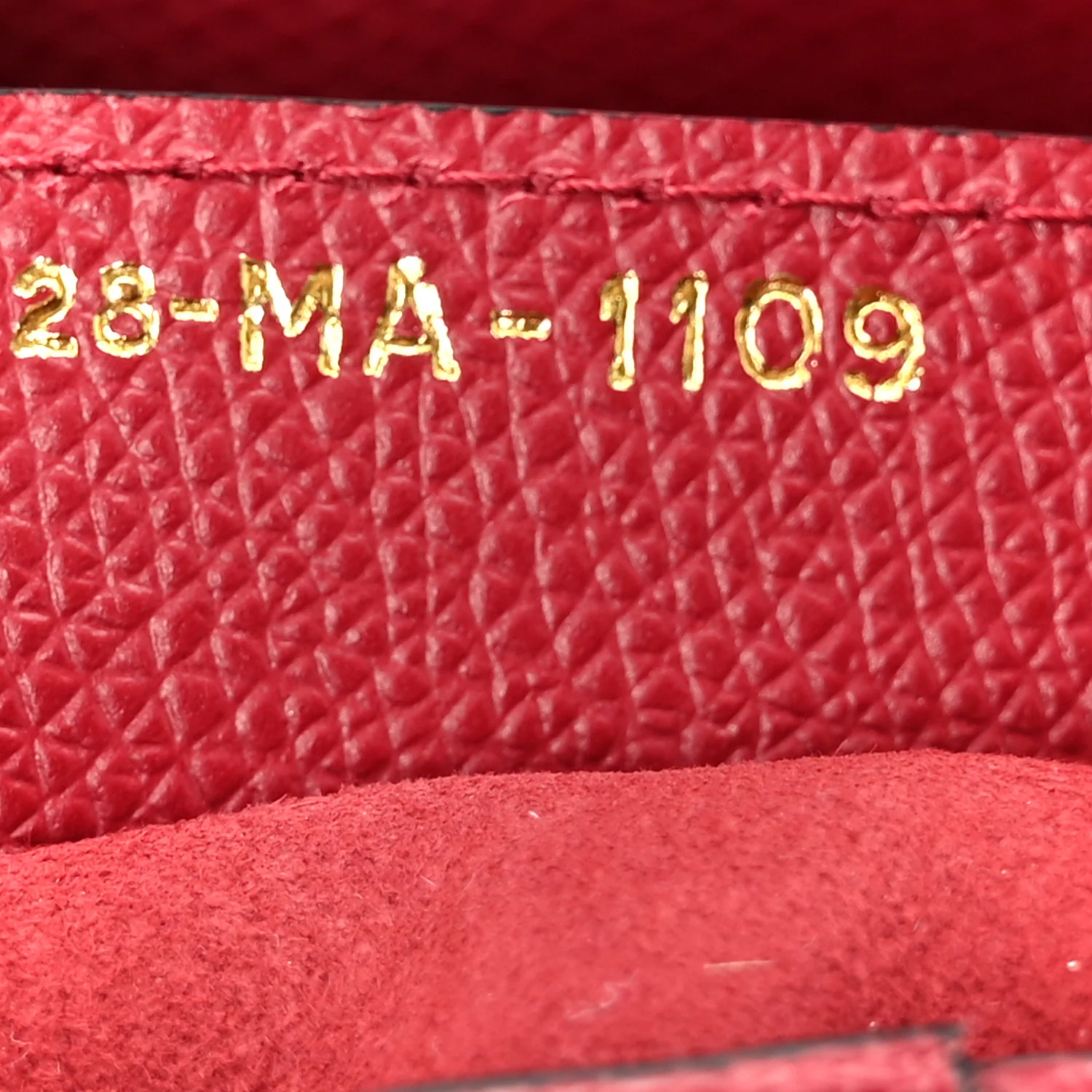 Grained Calfskin Saddle Bag Red - Image 7