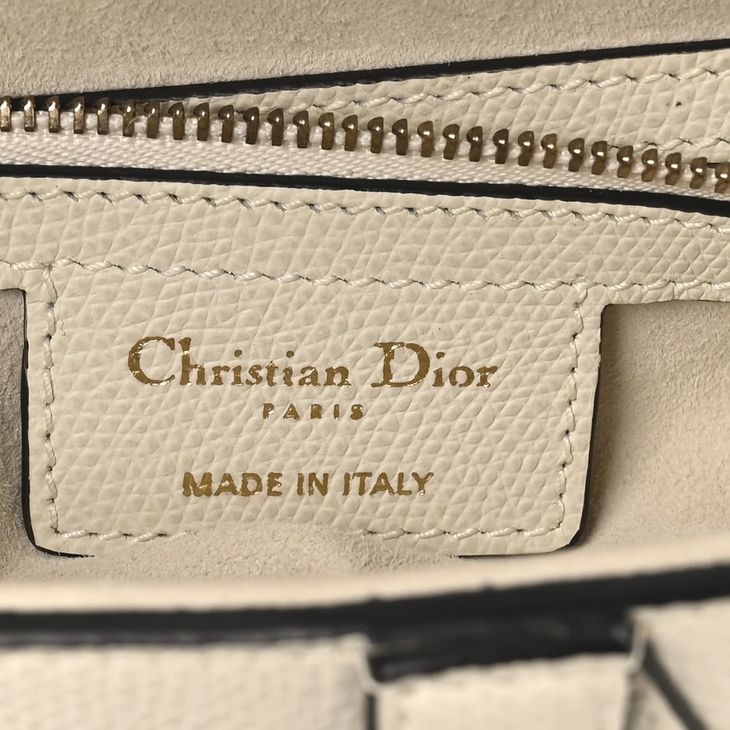 Grained Calfskin Saddle Bag White - Image 7