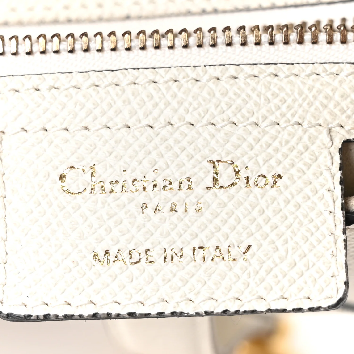 Grained Calfskin Saddle Bag White - Image 6