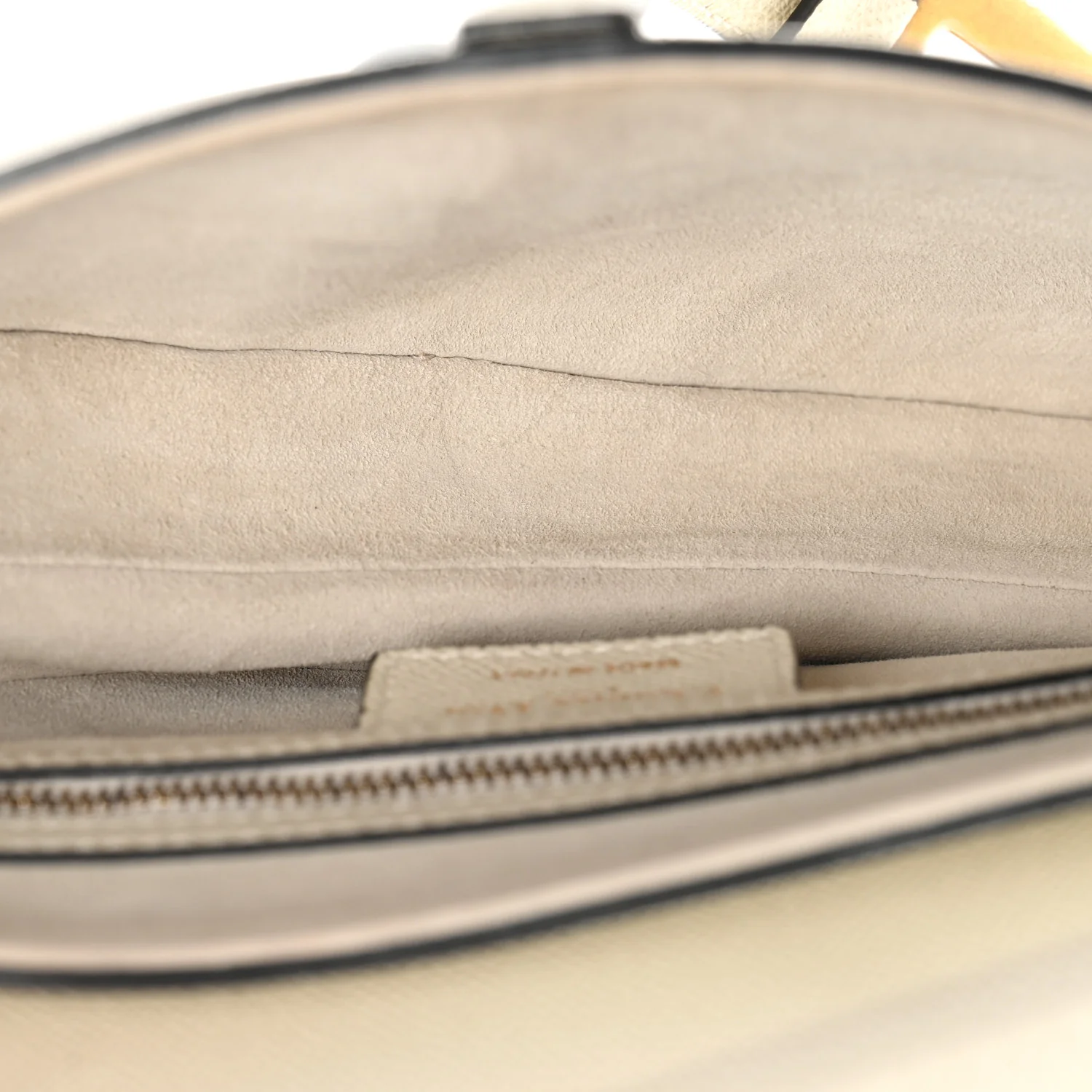 Grained Calfskin Saddle Bag White - Image 5