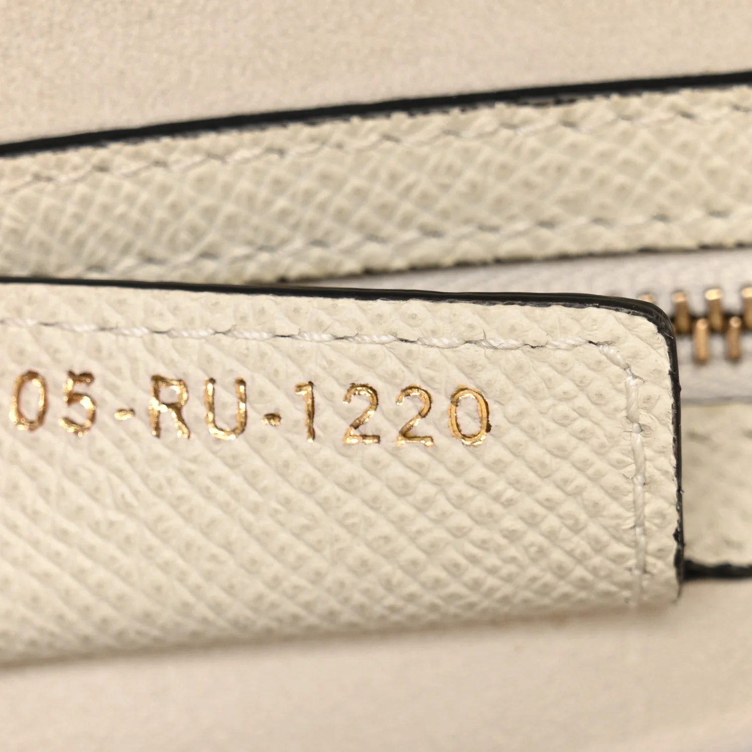 Grained Calfskin Saddle Bag White - Image 7