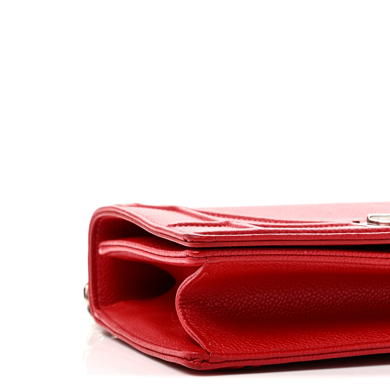 Grained Calfskin Small Diorama Flap Bag Red - Image 9