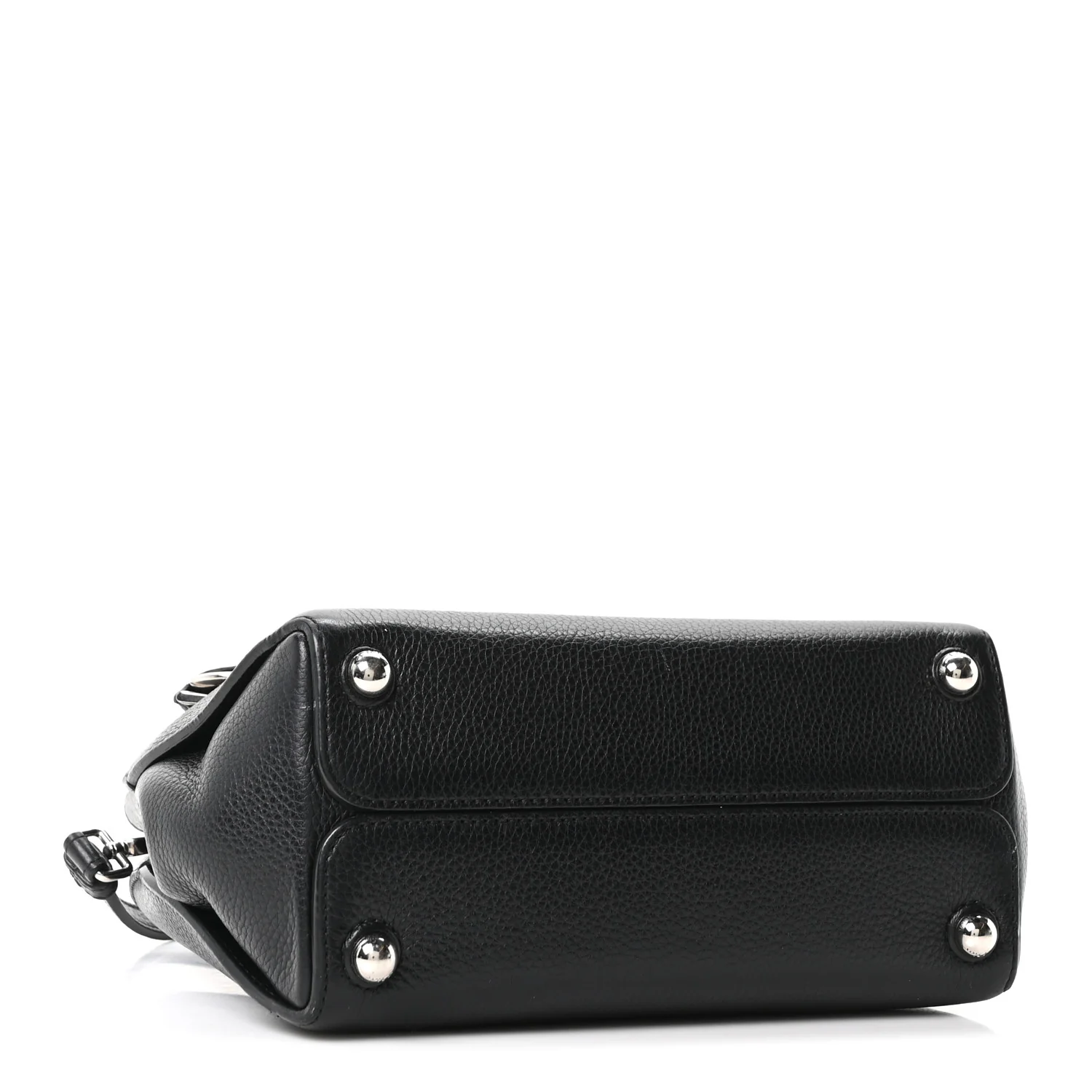 Grained Calfskin Small Open Bar Tote Black - Image 4