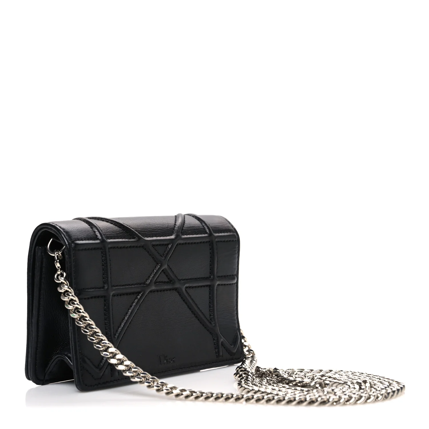 Lambskin Baby Diorama Flap Bag Black - Image 3