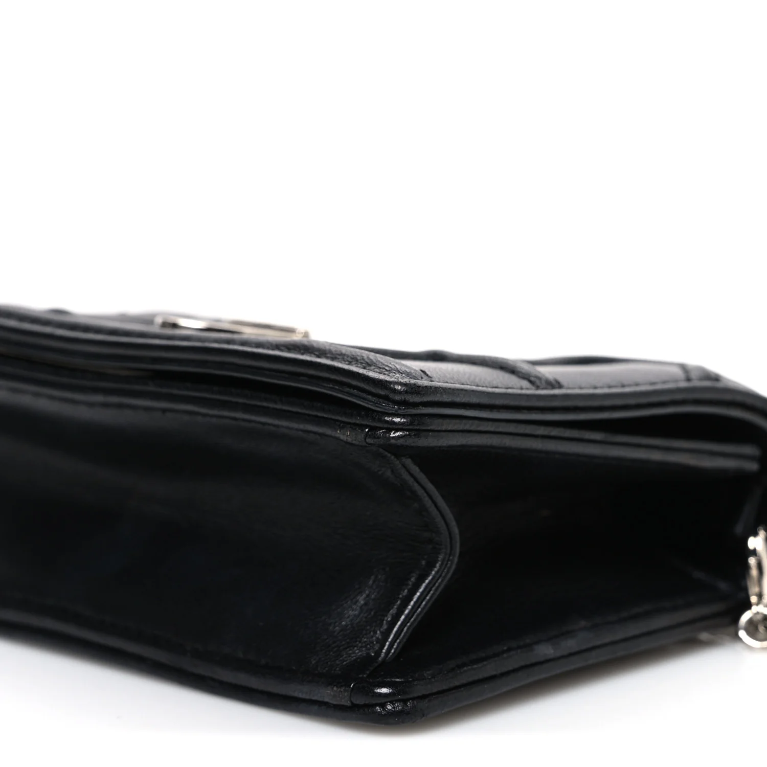 Lambskin Baby Diorama Flap Bag Black - Image 9