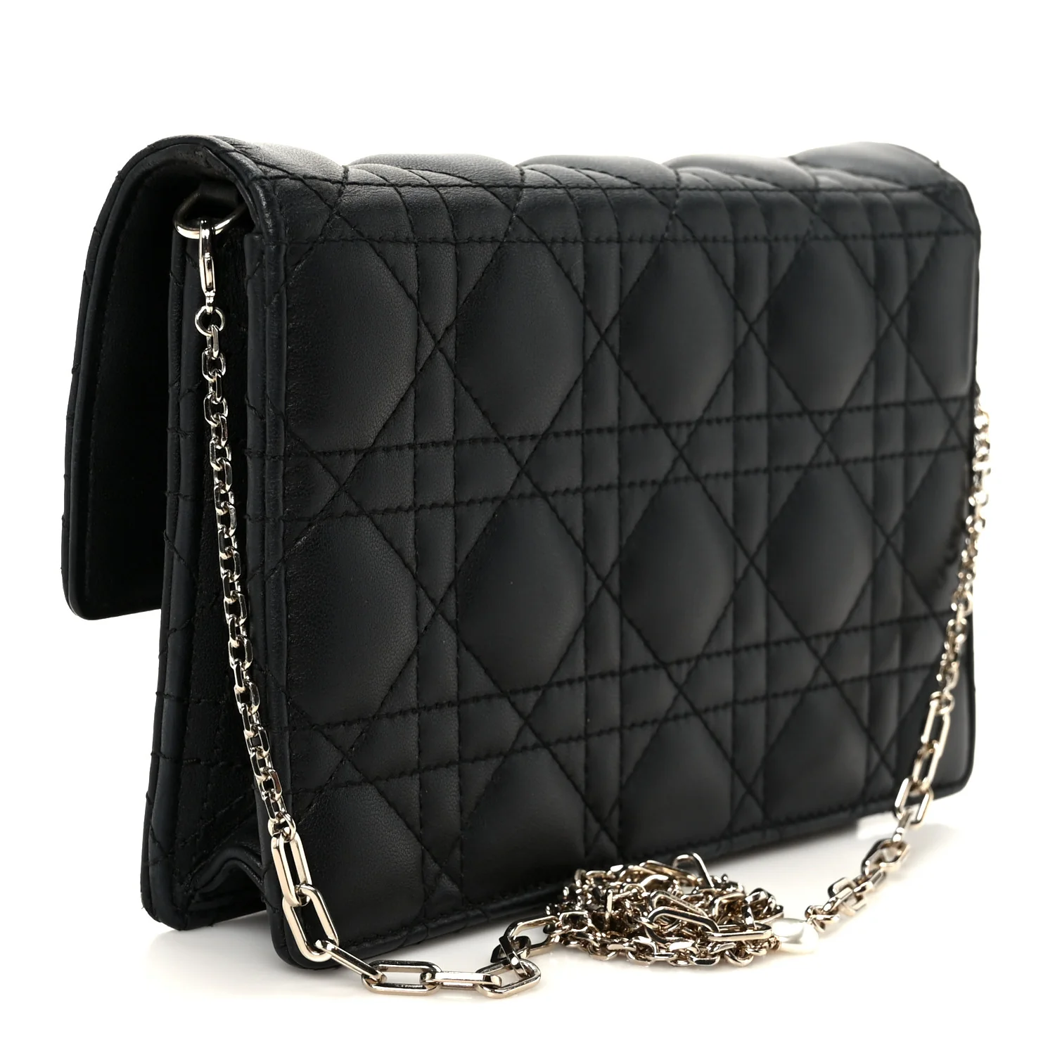 Lambskin Cannage Chain My Dior Daily Chain Pouch Black - Image 3