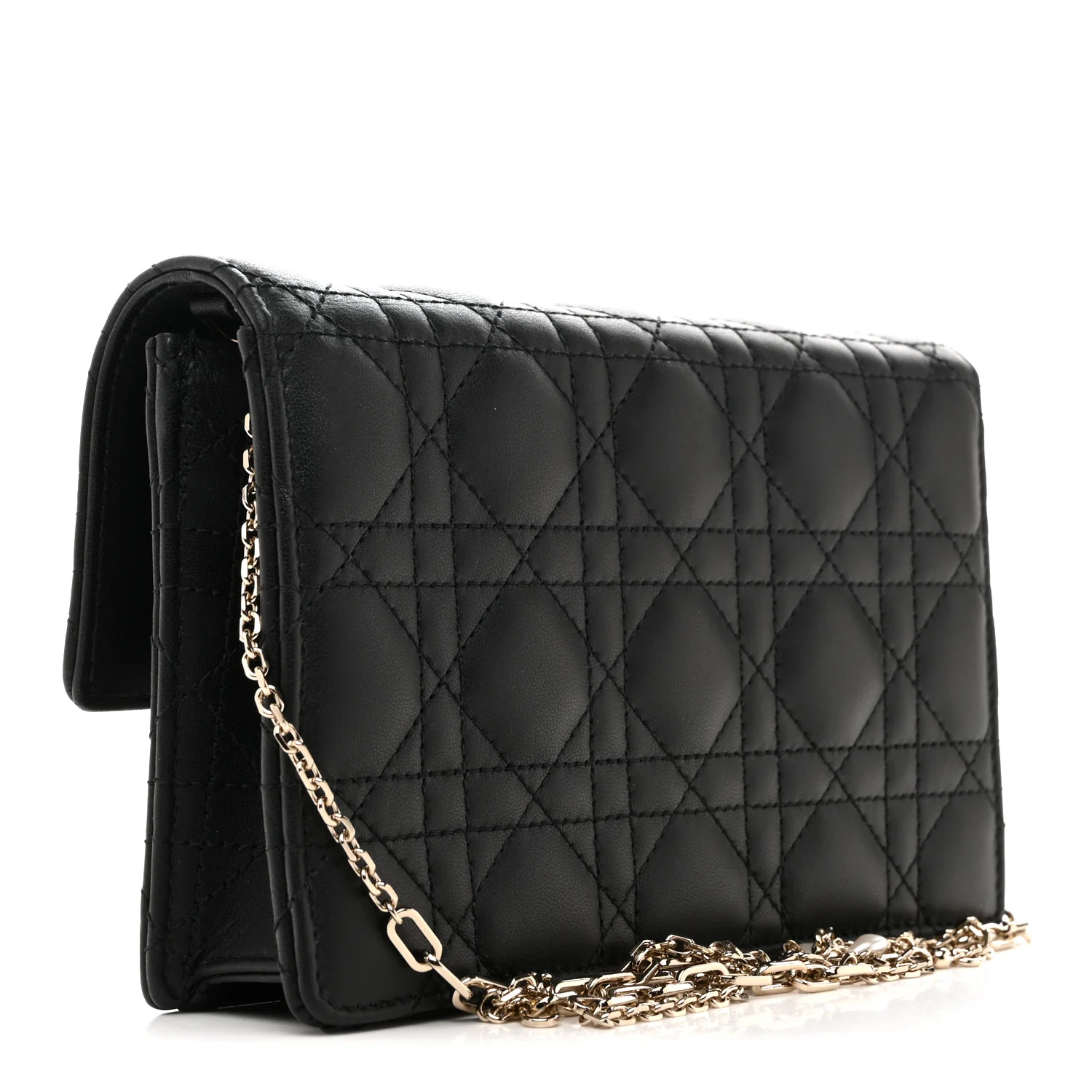 Lambskin Cannage Chain My Dior Daily Chain Pouch Black - Image 3