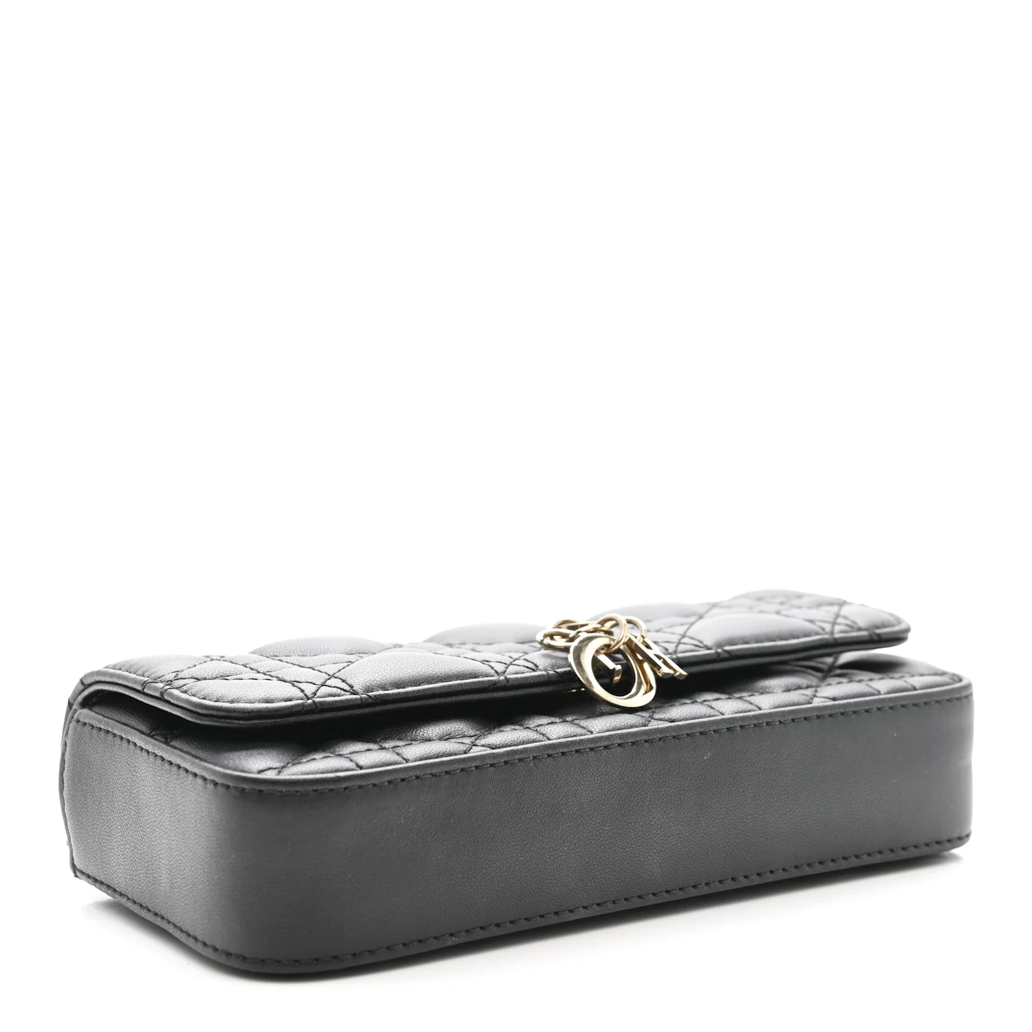 Lambskin Cannage Dior Talk Phone Pouch Black - Image 4
