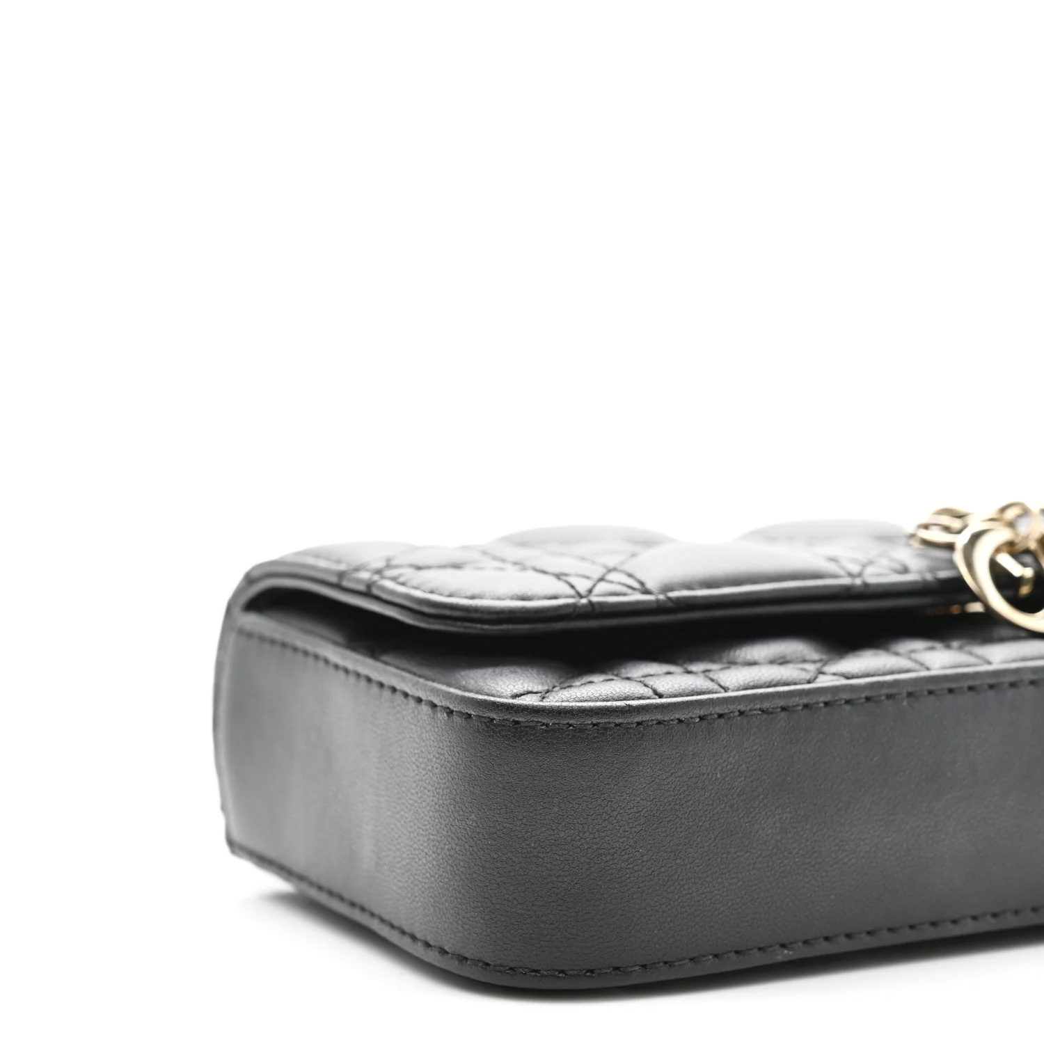 Lambskin Cannage Dior Talk Phone Pouch Black - Image 9