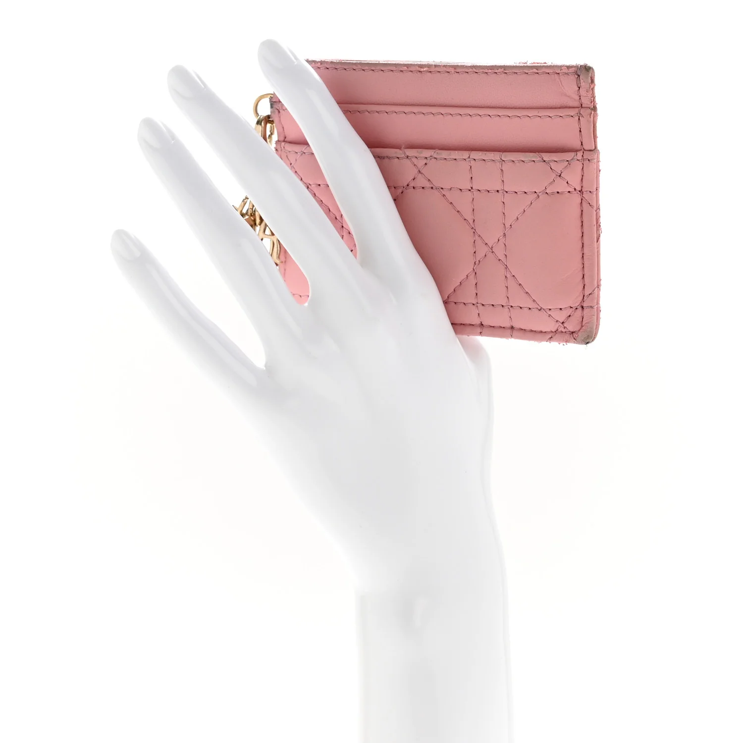 Lambskin Cannage Lady Dior Five-Slots Card Holder Melacoton - Image 2