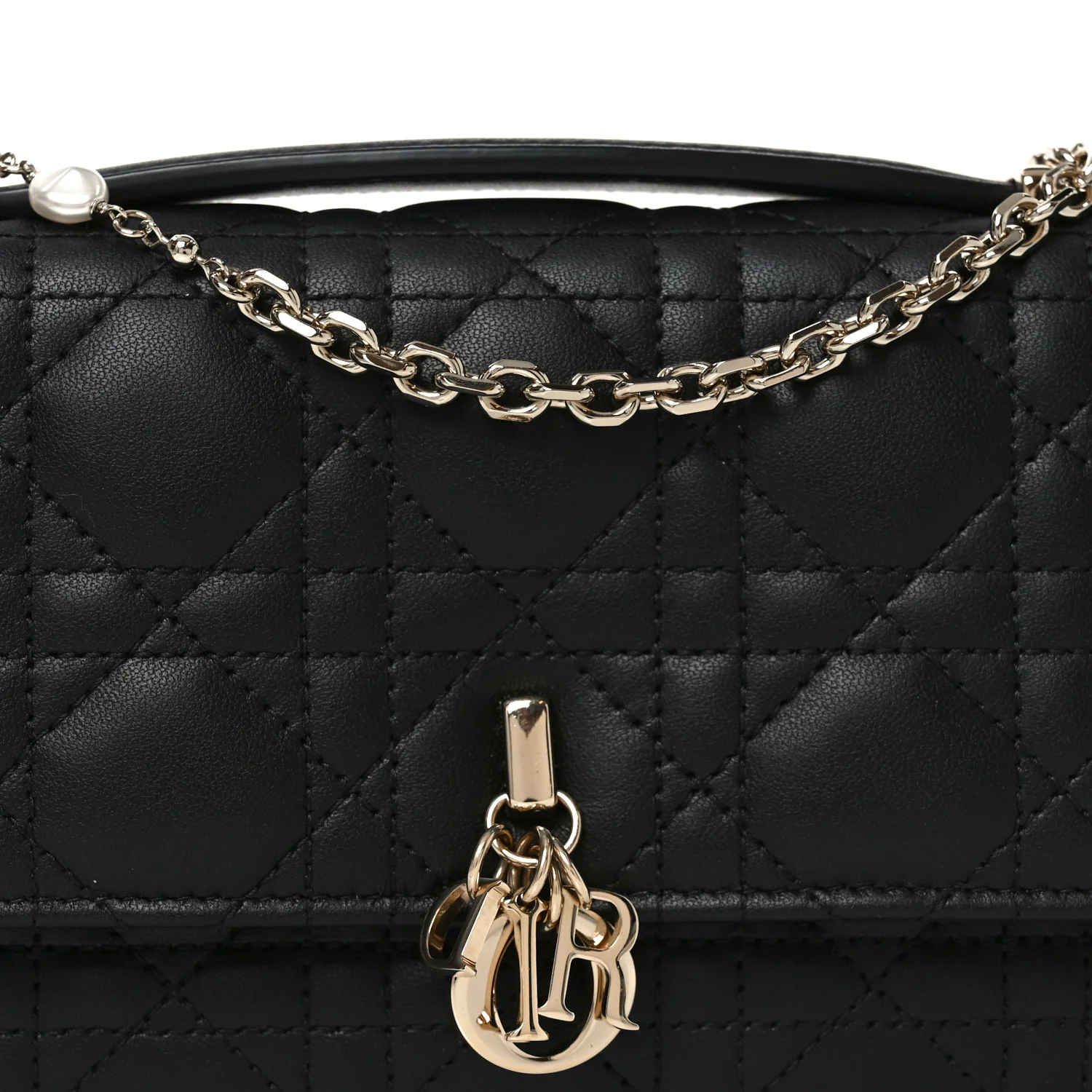 Lambskin Cannage Lady Dior Phone Pouch Black - Image 6
