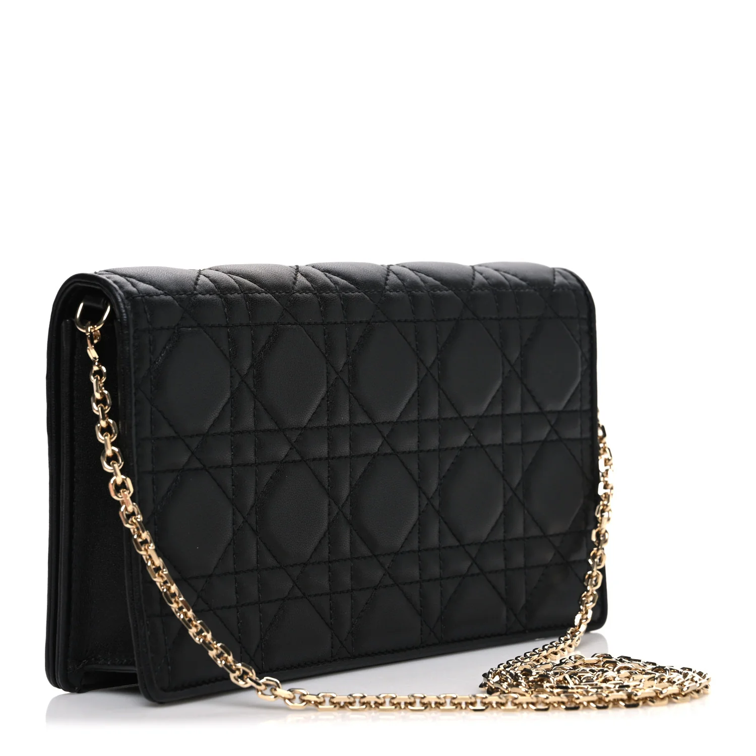 Lambskin Cannage Lady Dior Pouch Black - Image 4