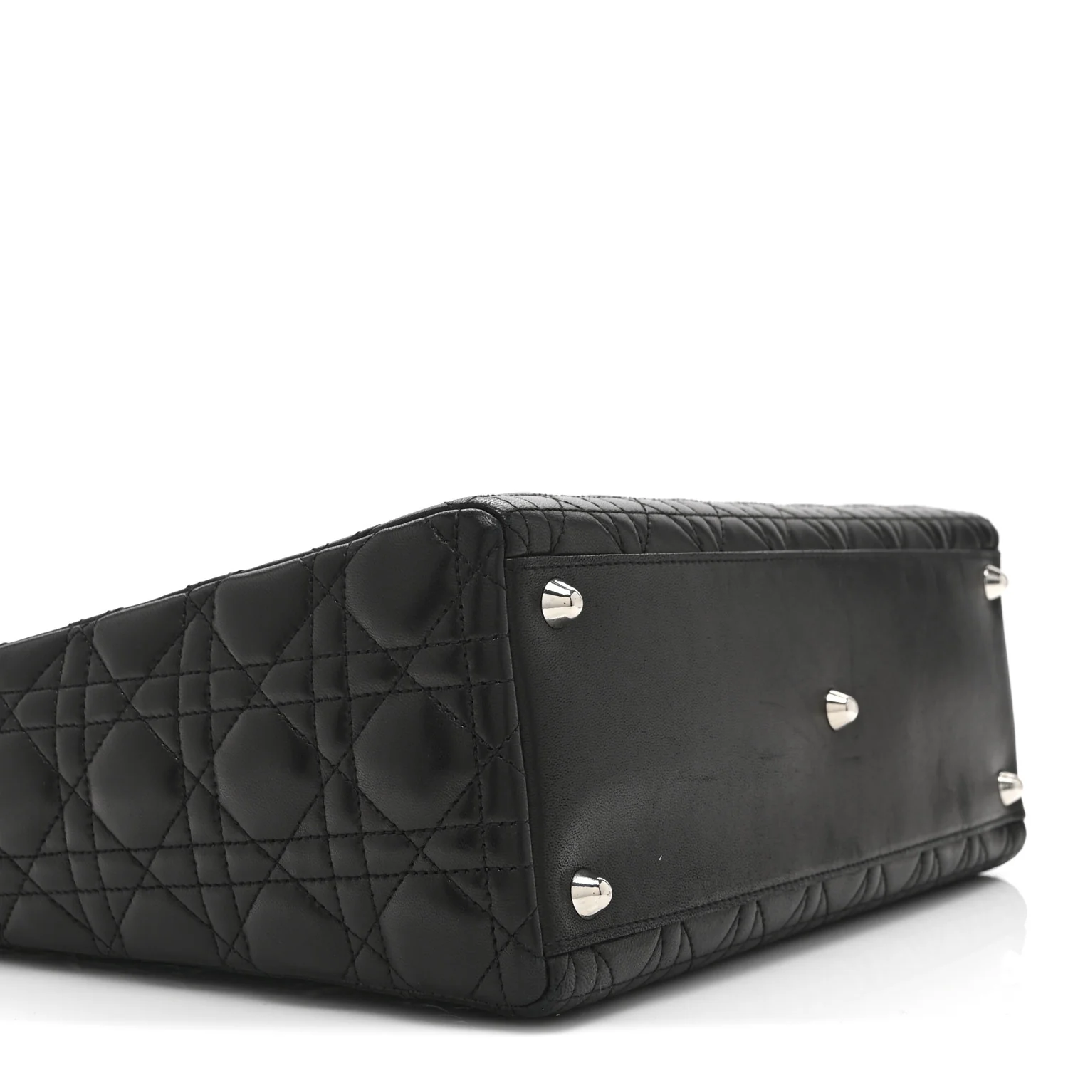 Lambskin Cannage Large Lady Dior Black - Image 9