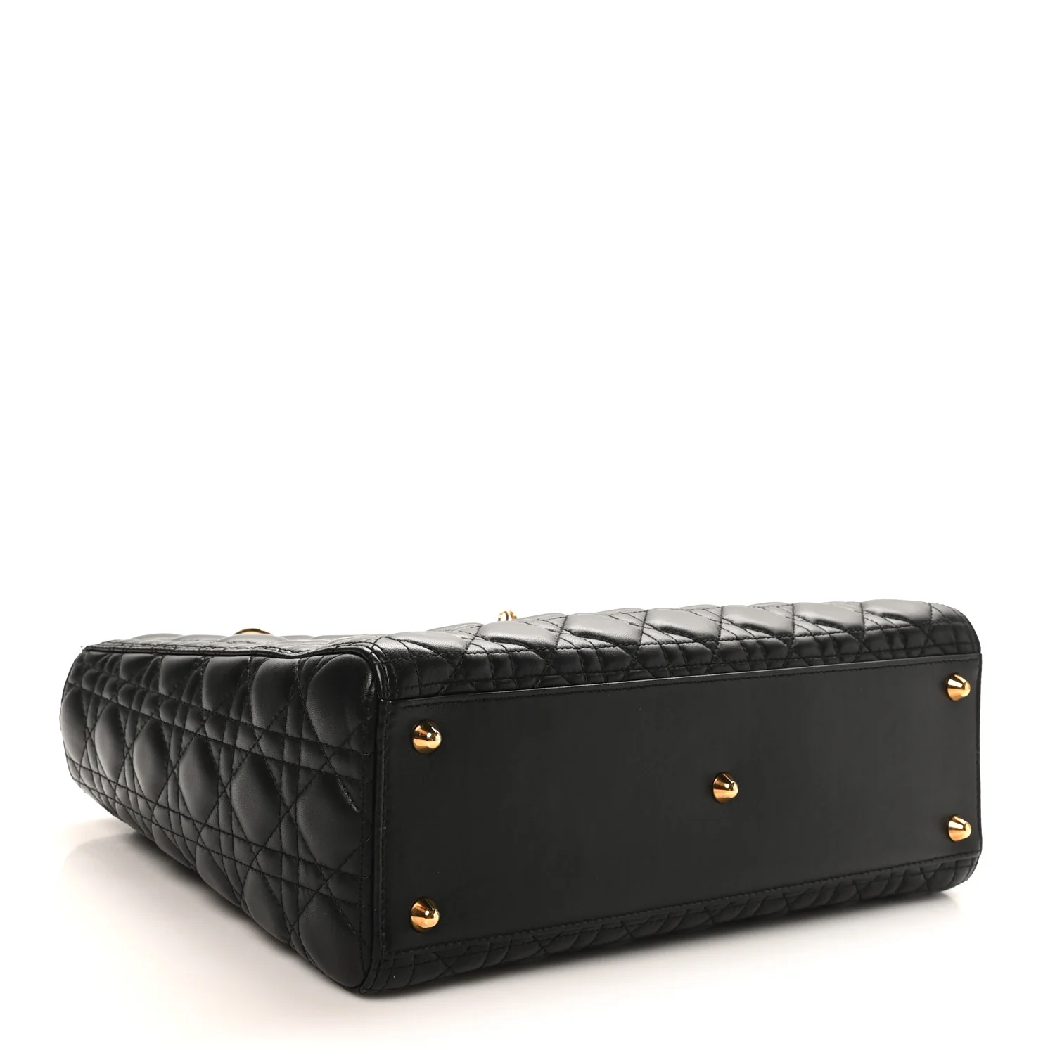 Lambskin Cannage Large Lady Dior Black - Image 3