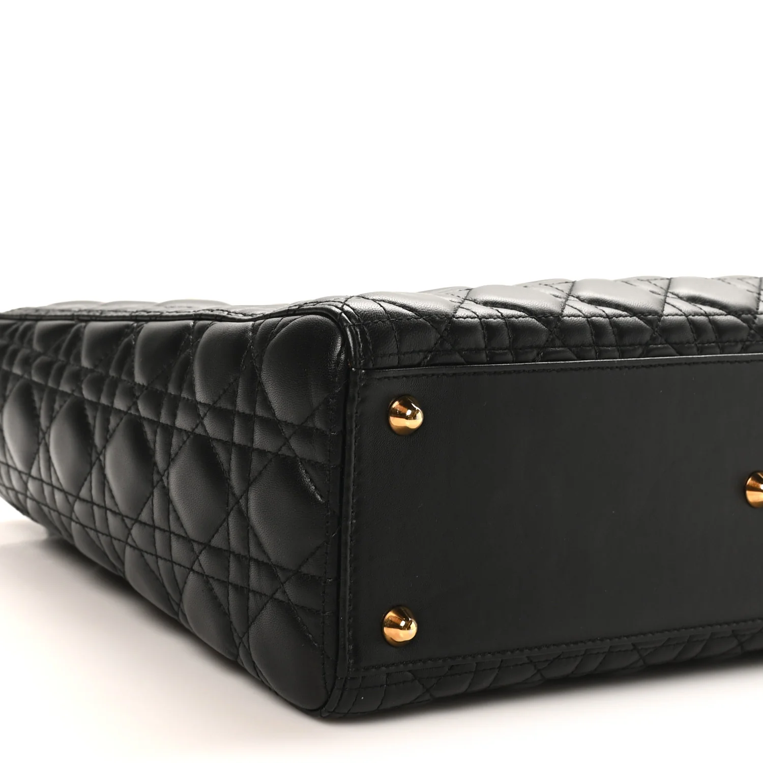 Lambskin Cannage Large Lady Dior Black - Image 8
