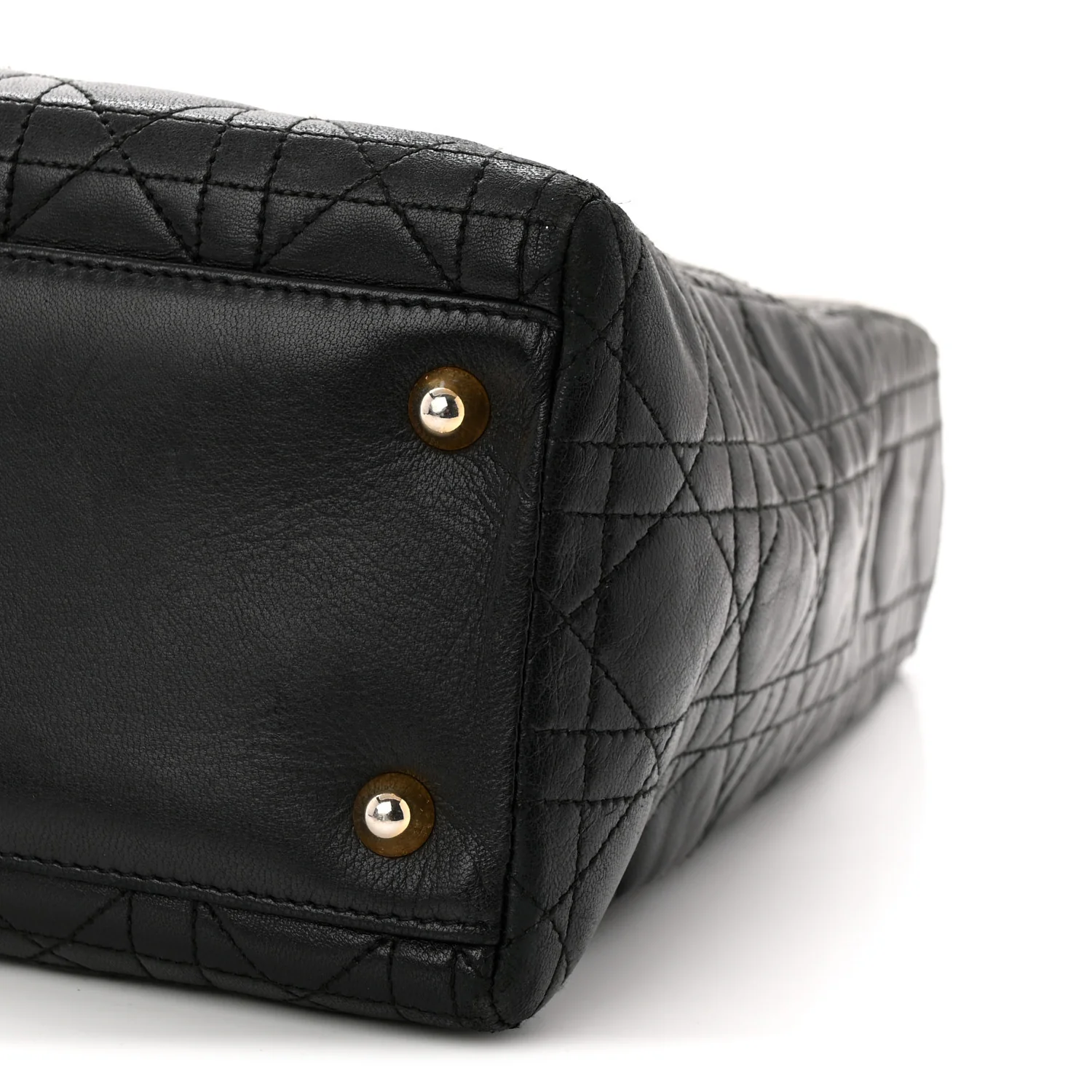 Lambskin Cannage Large Lady Dior Black - Image 10