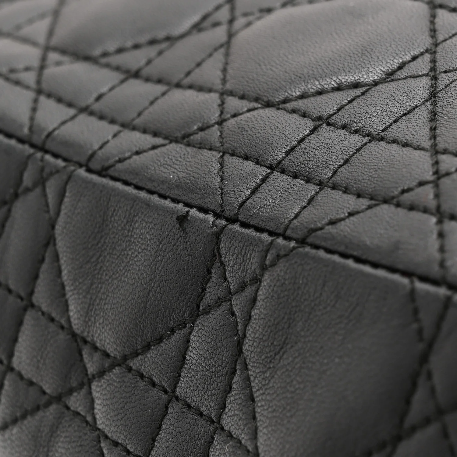 Lambskin Cannage Large Lady Dior Black - Image 11