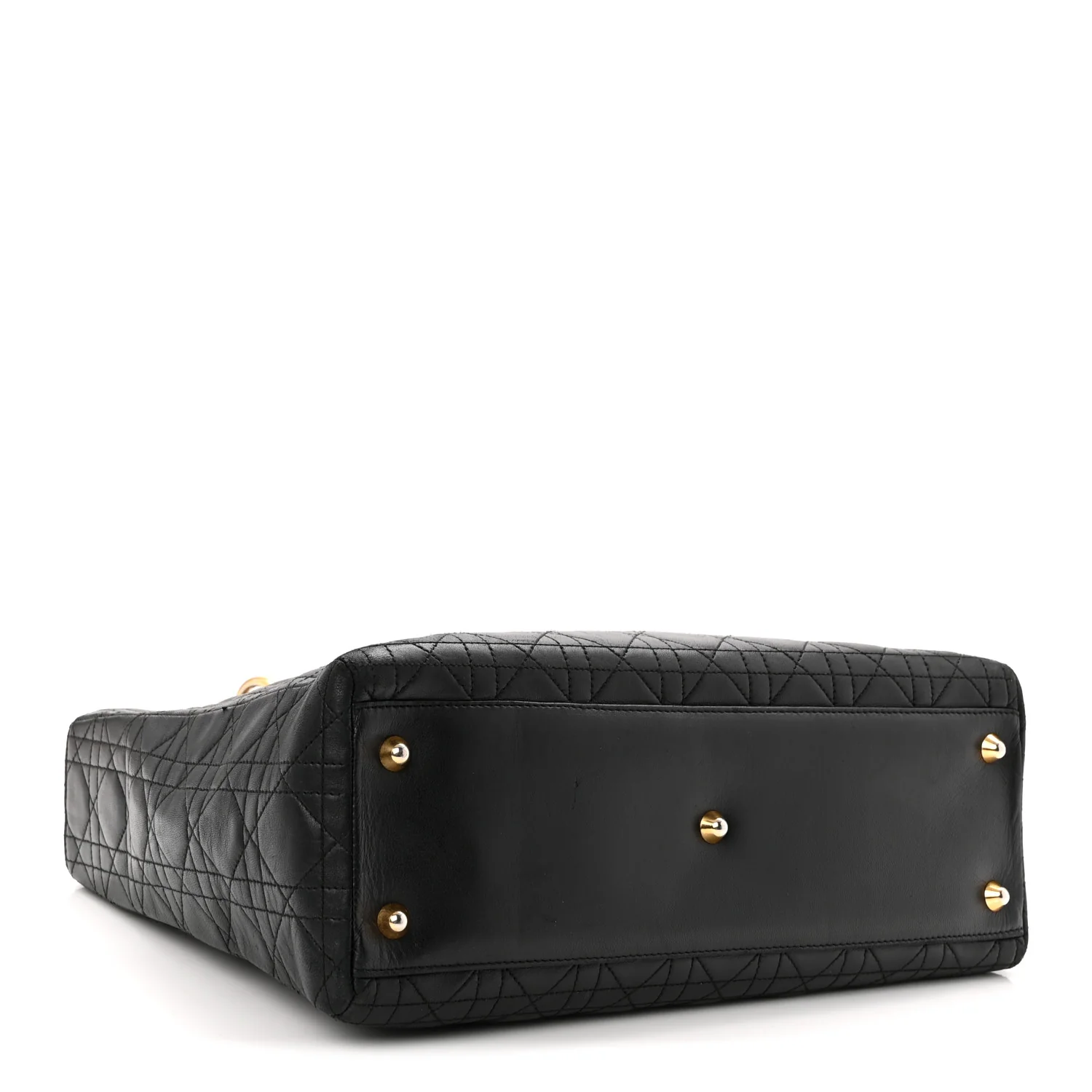 Lambskin Cannage Large Lady Dior Black - Image 4