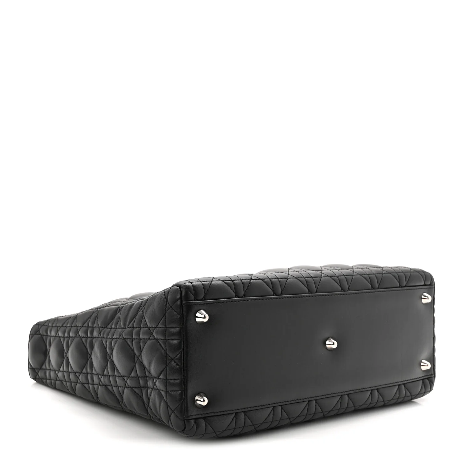 Lambskin Cannage Large Lady Dior Black - Image 4