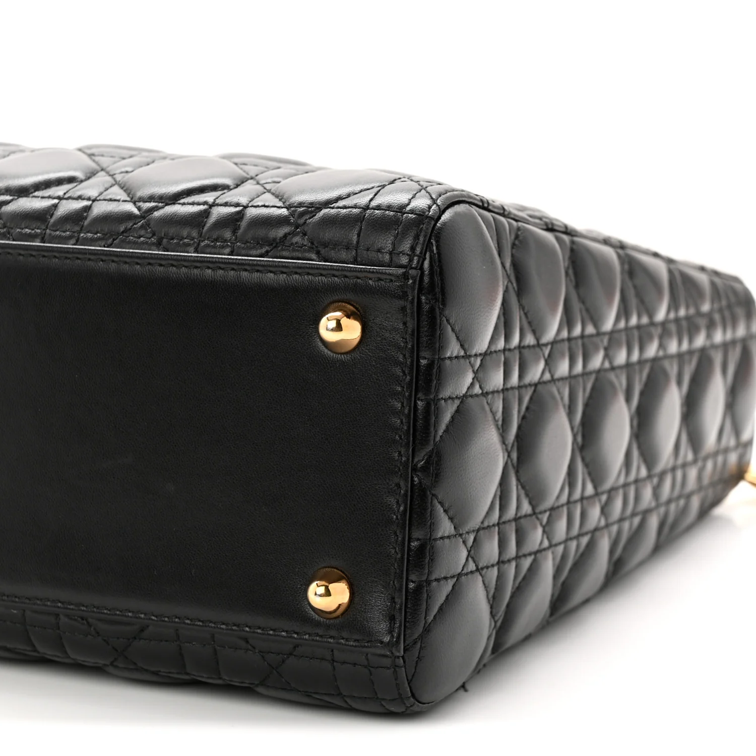 Lambskin Cannage Large Lady Dior Black - Image 10