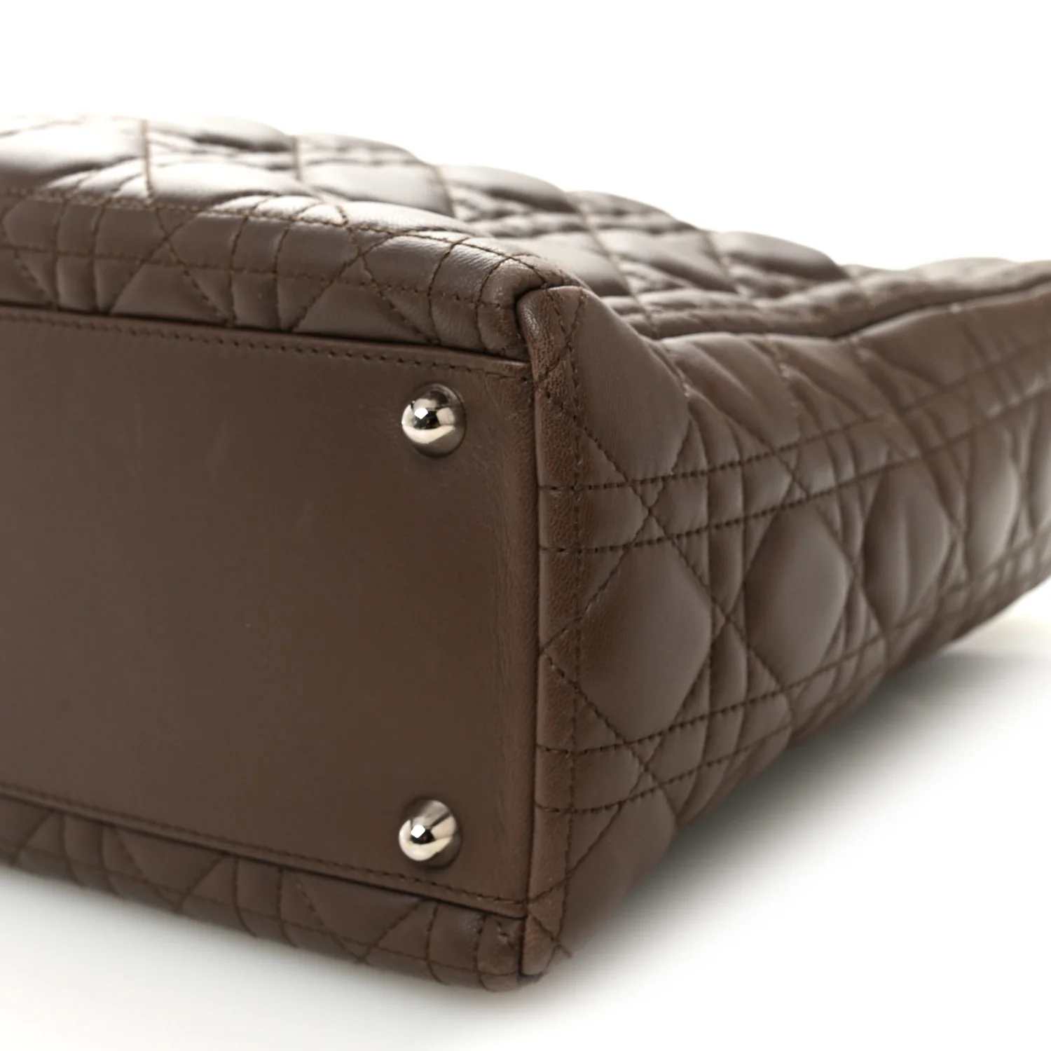 Lambskin Cannage Large Lady Dior Brown - Image 10