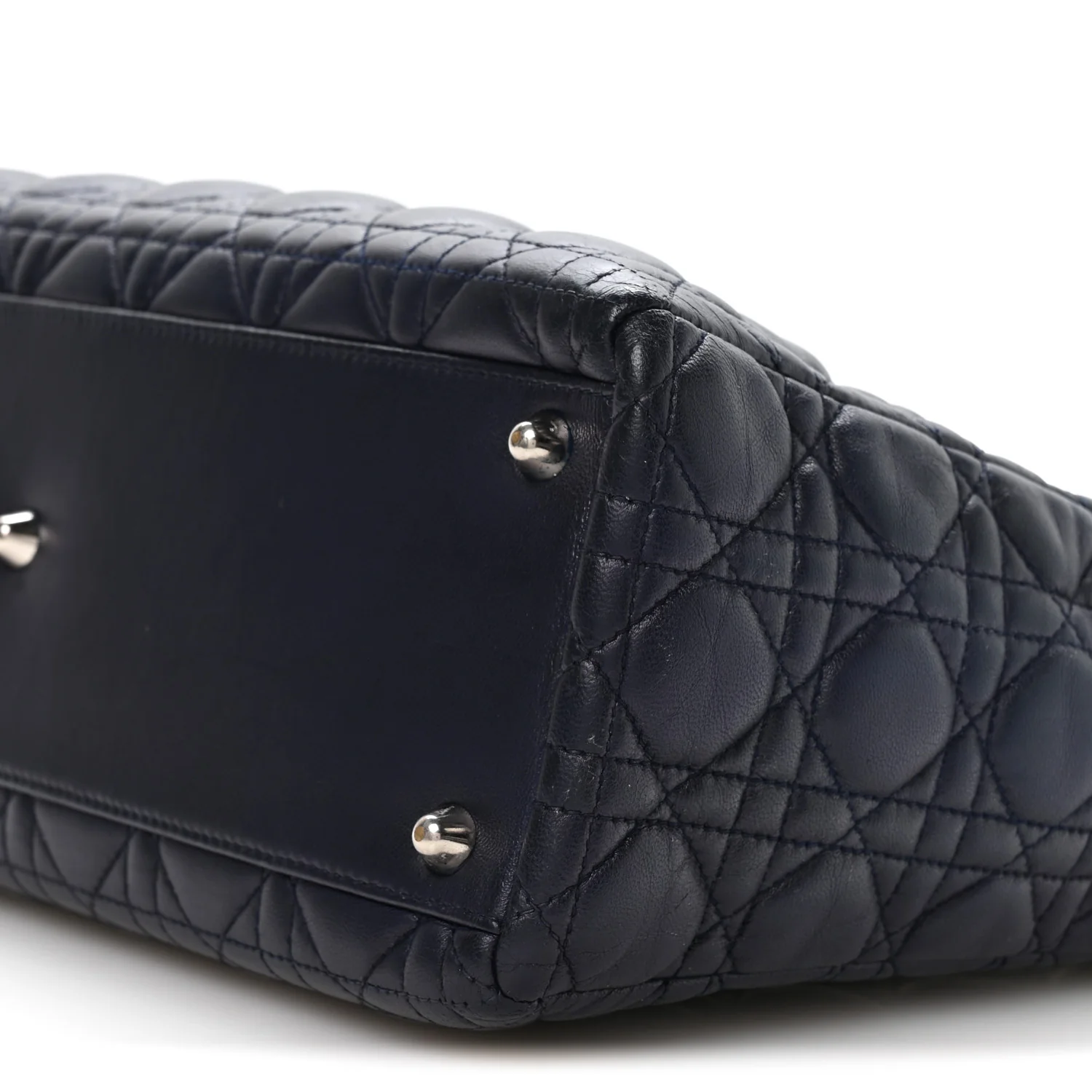 Lambskin Cannage Large Lady Dior Royal Blue - Image 10