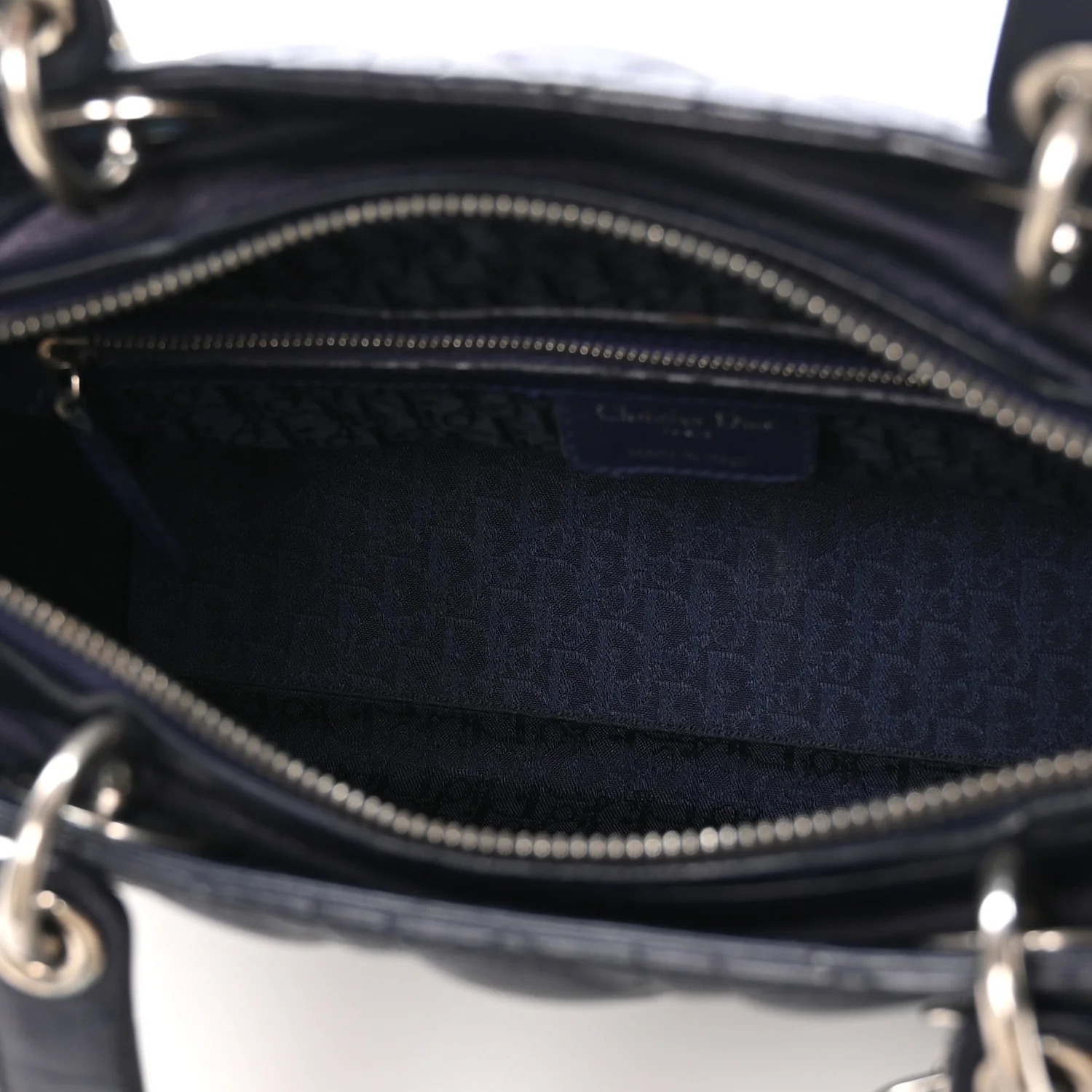 Lambskin Cannage Large Lady Dior Royal Blue - Image 5