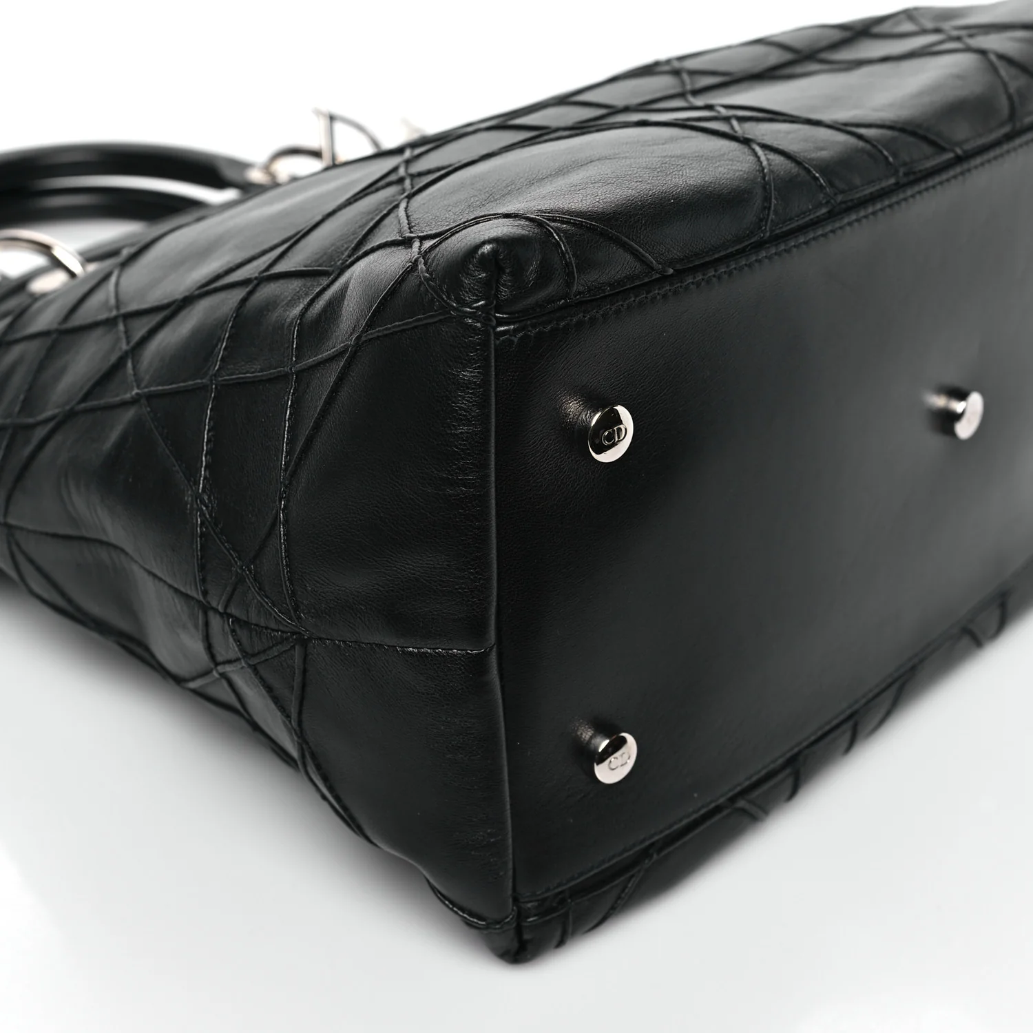Lambskin Cannage Medium Granville Tote Black - Image 8