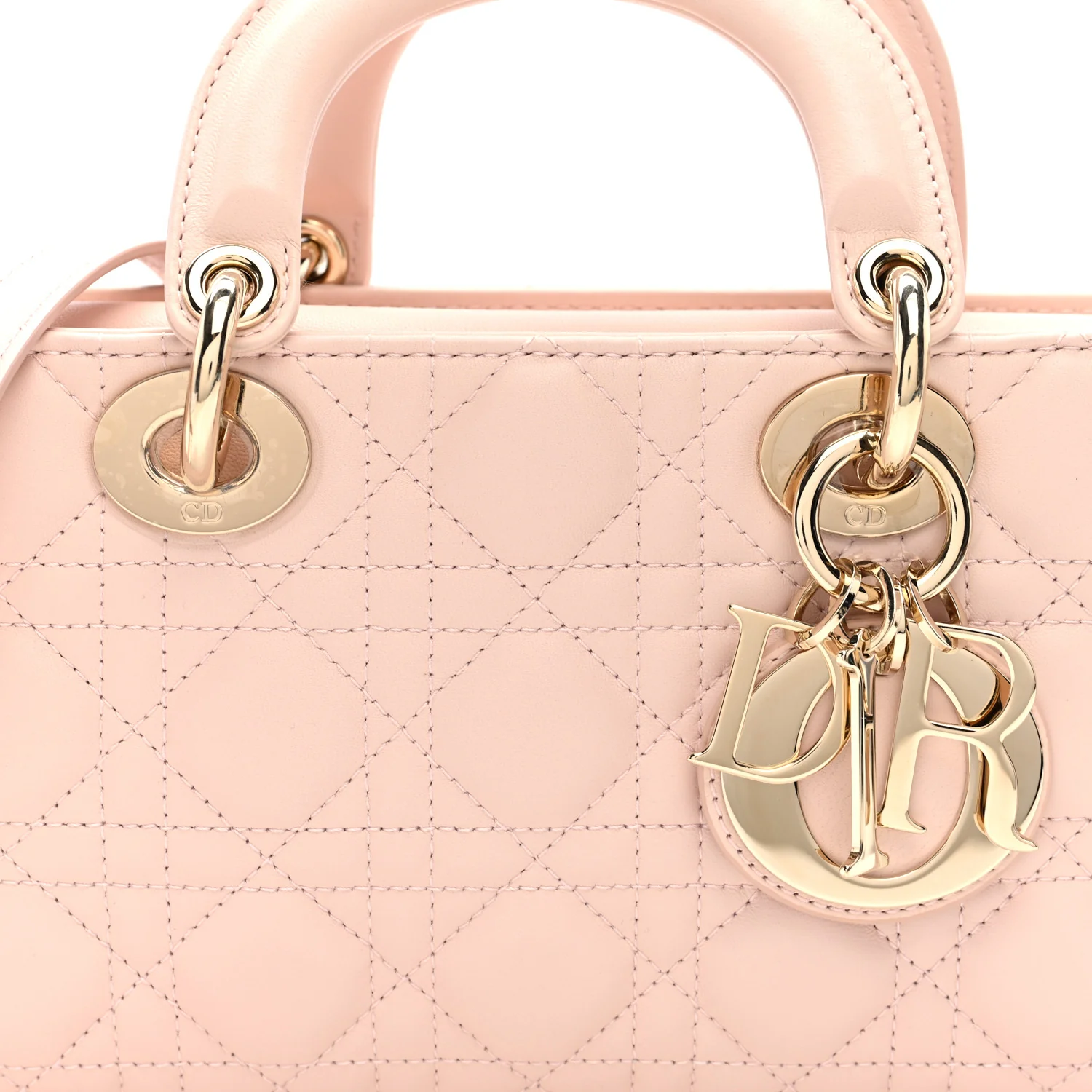 Lambskin Cannage Medium Lady D-Joy Powder Pink - Image 7