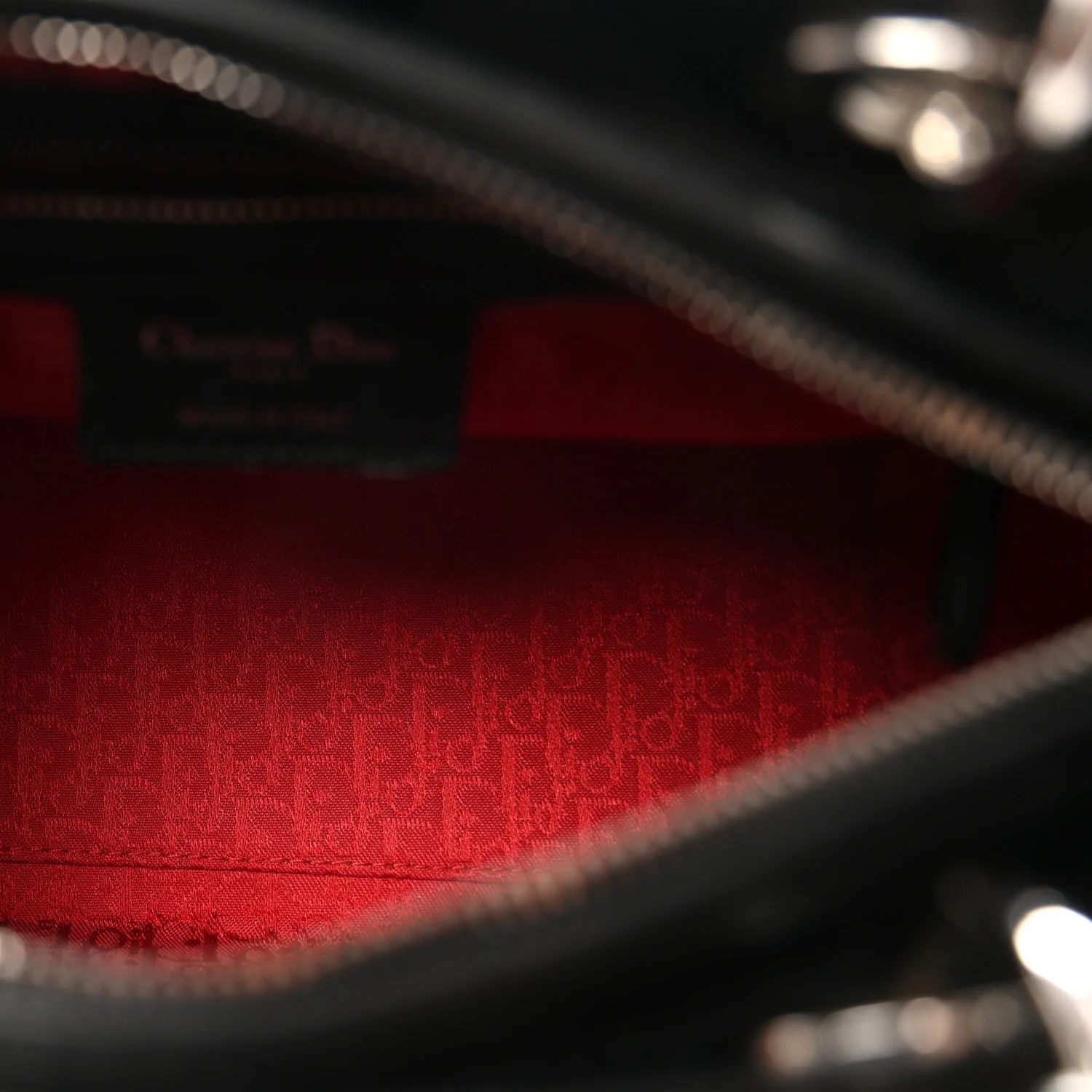 Lambskin Cannage Medium Lady Dior Black - Image 5