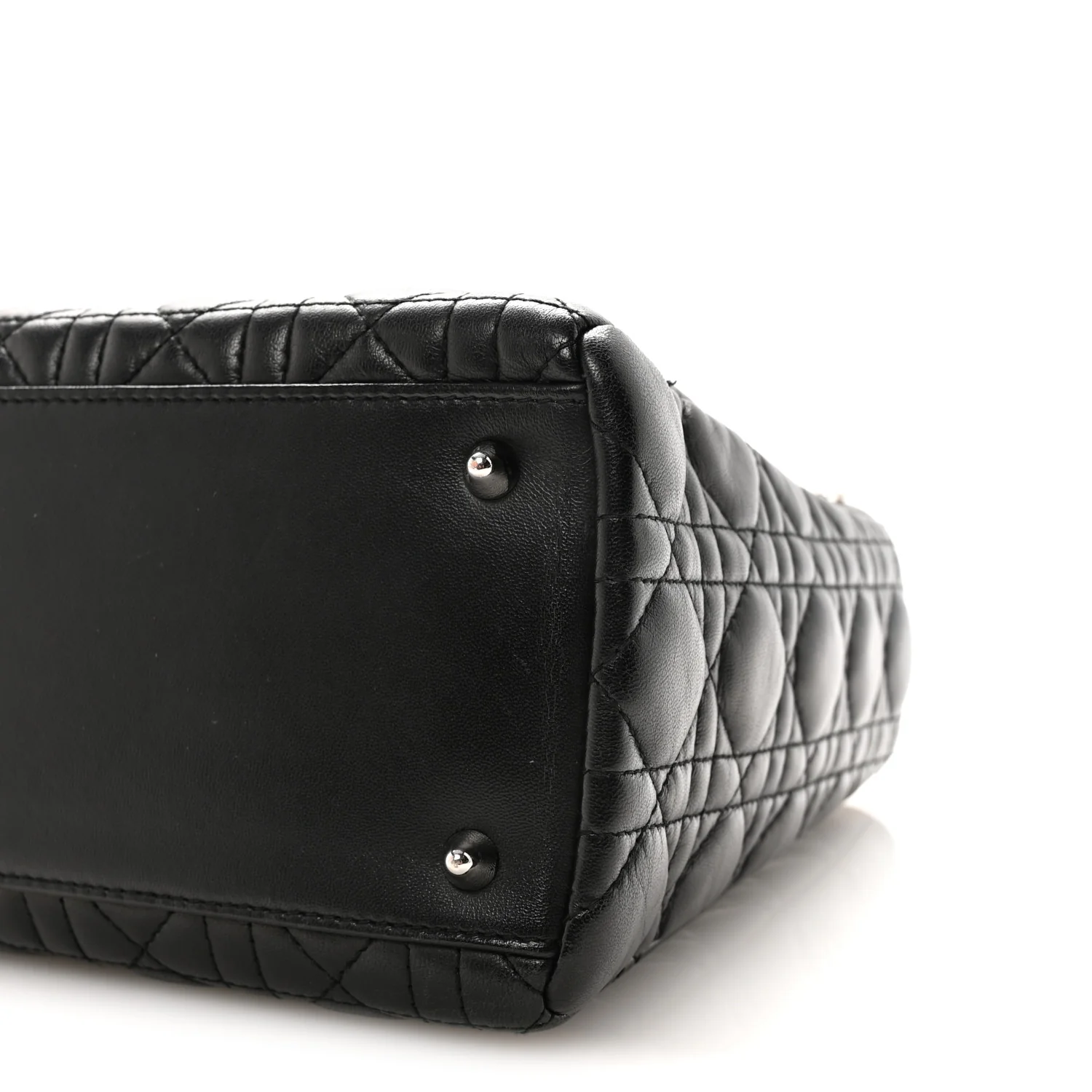 Lambskin Cannage Medium Lady Dior Black - Image 9