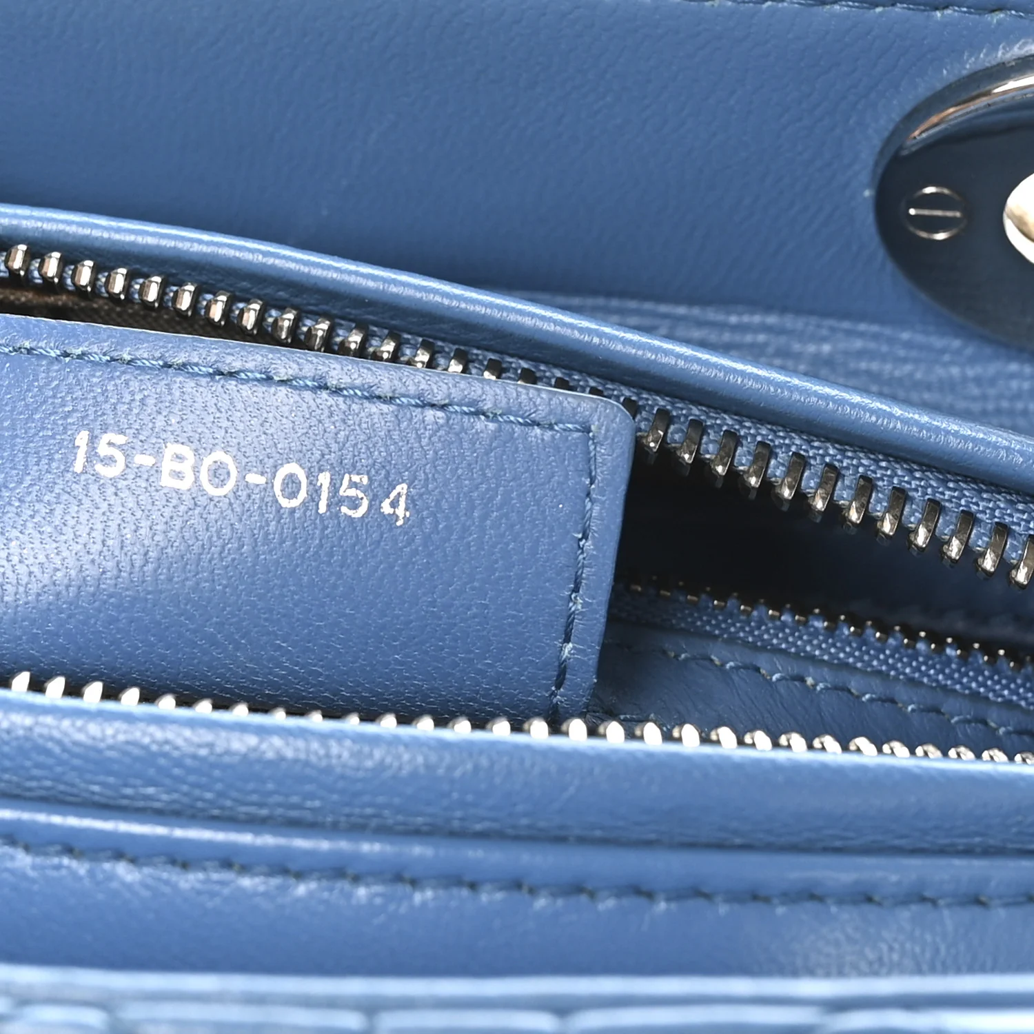 Lambskin Cannage Medium Lady Dior Blue - Image 7
