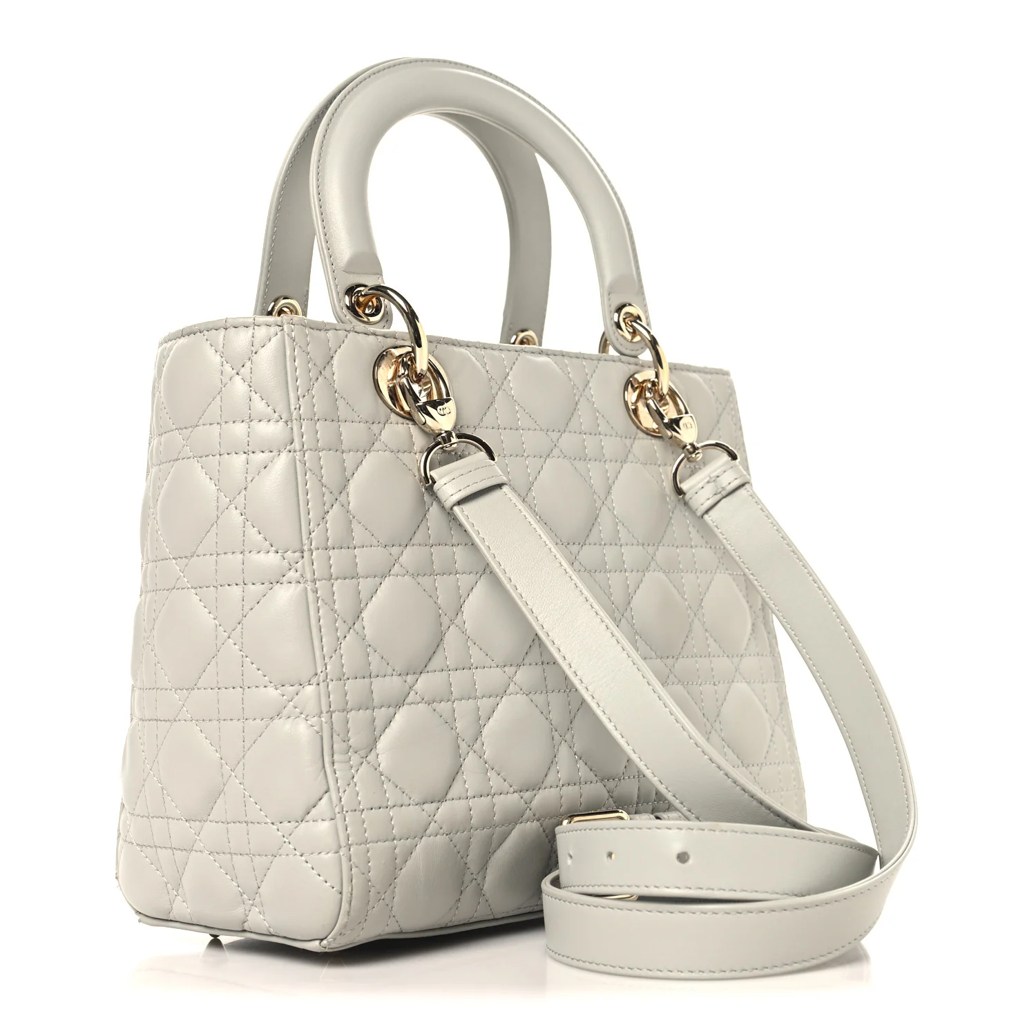 Lambskin Cannage Medium Lady Dior Grey - Image 3