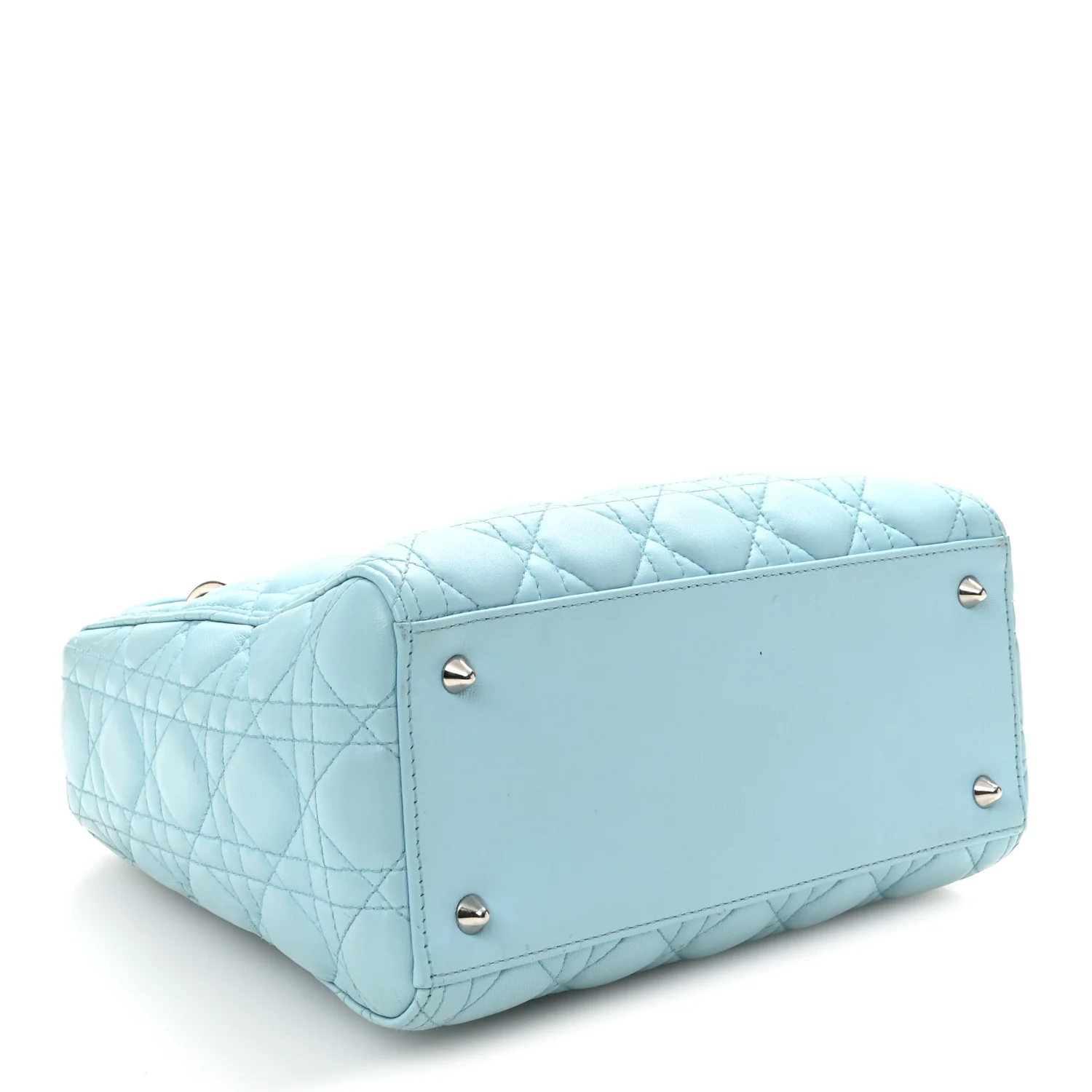 Lambskin Cannage Medium Lady Dior Light Blue - Image 4