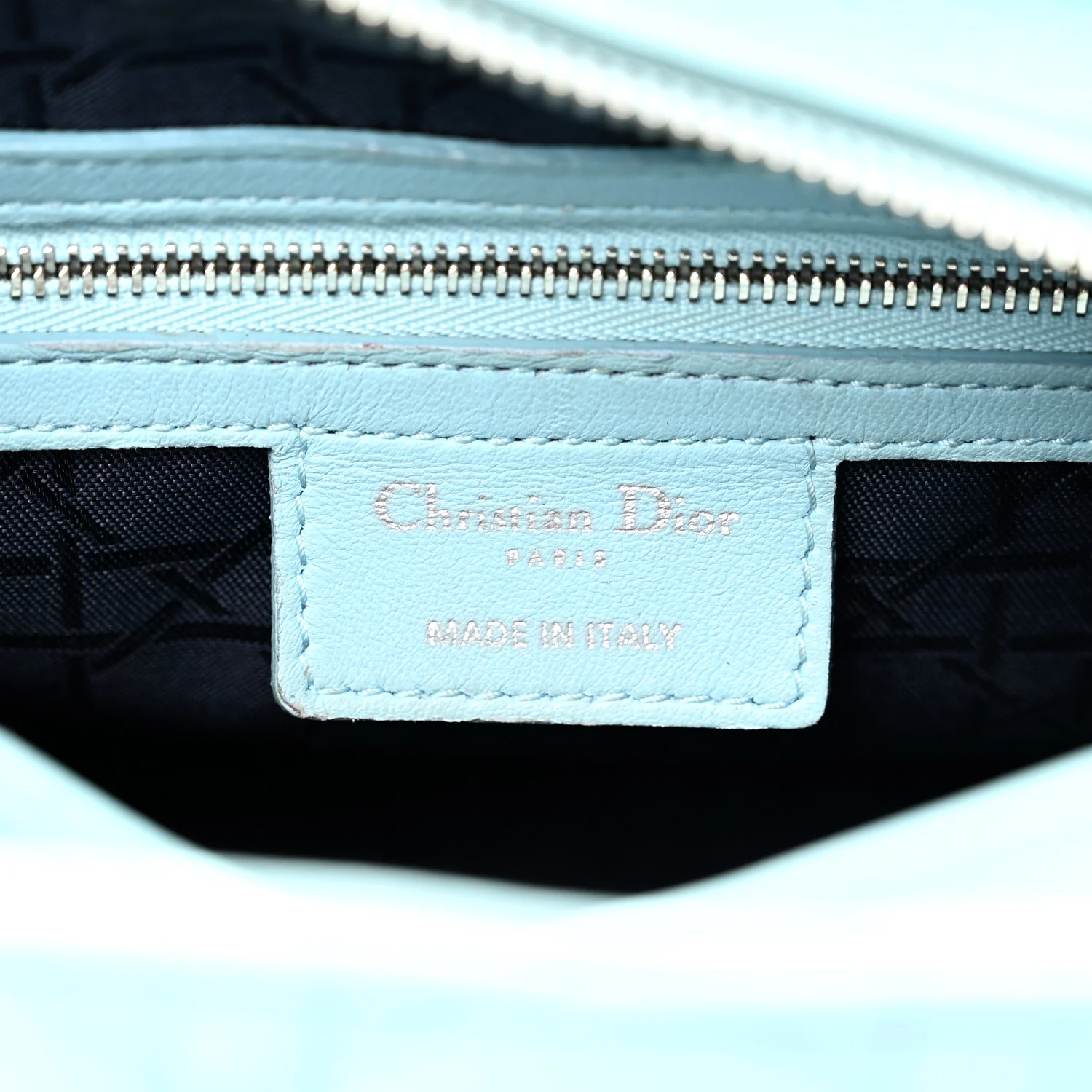 Lambskin Cannage Medium Lady Dior Light Blue - Image 6