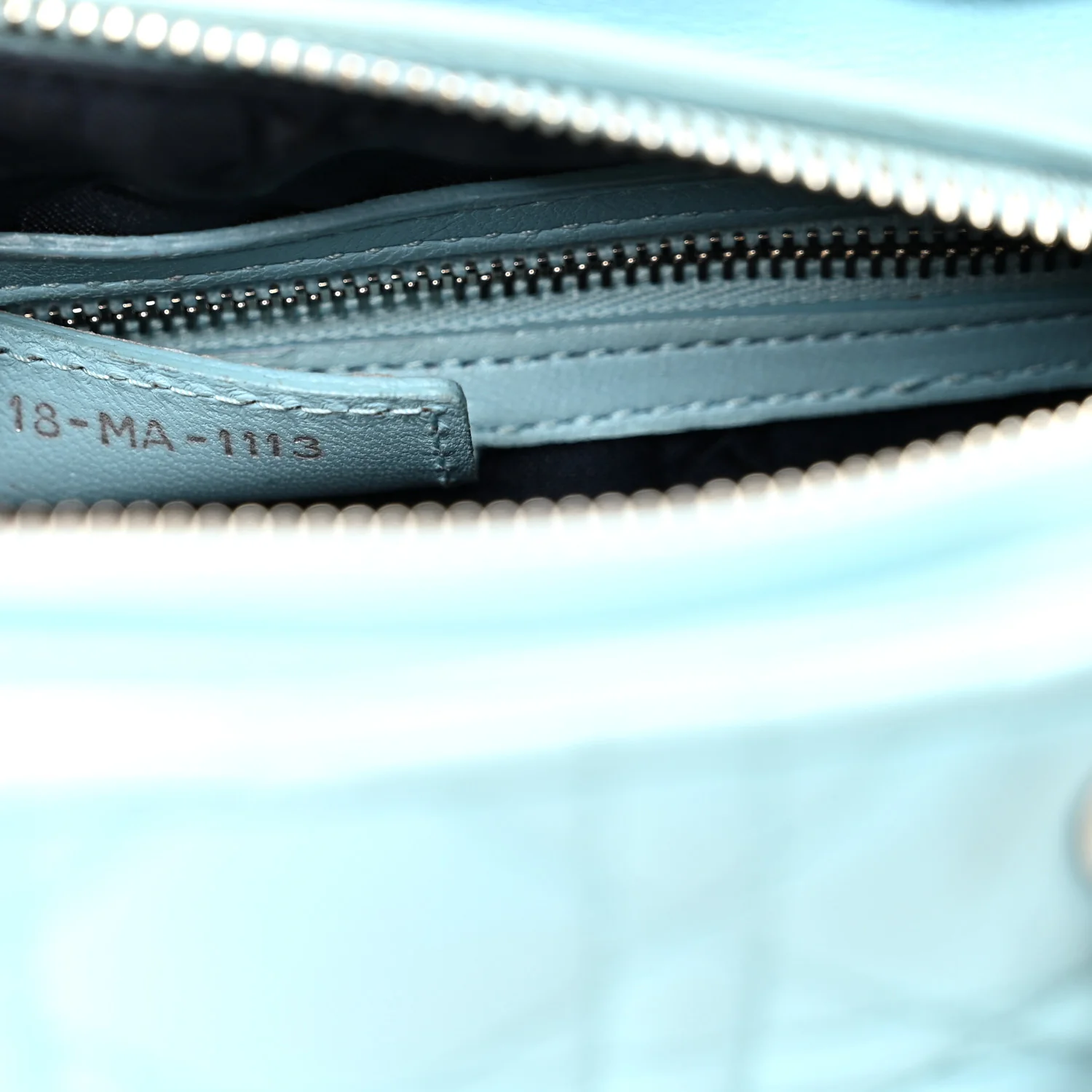 Lambskin Cannage Medium Lady Dior Light Blue - Image 7